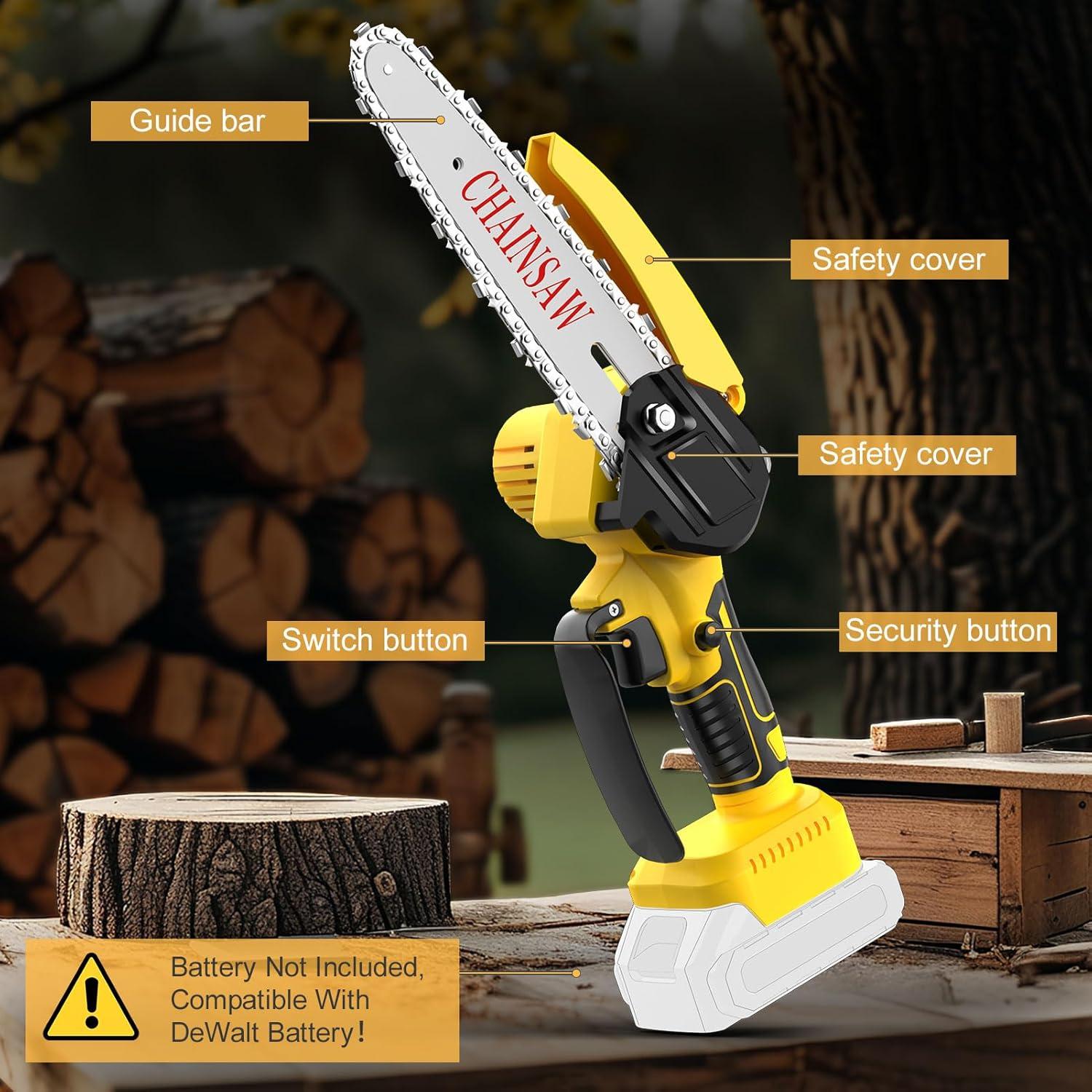 Sierra de Cadena Mini Dewalt 20V 8" Inalámbrica Ligera