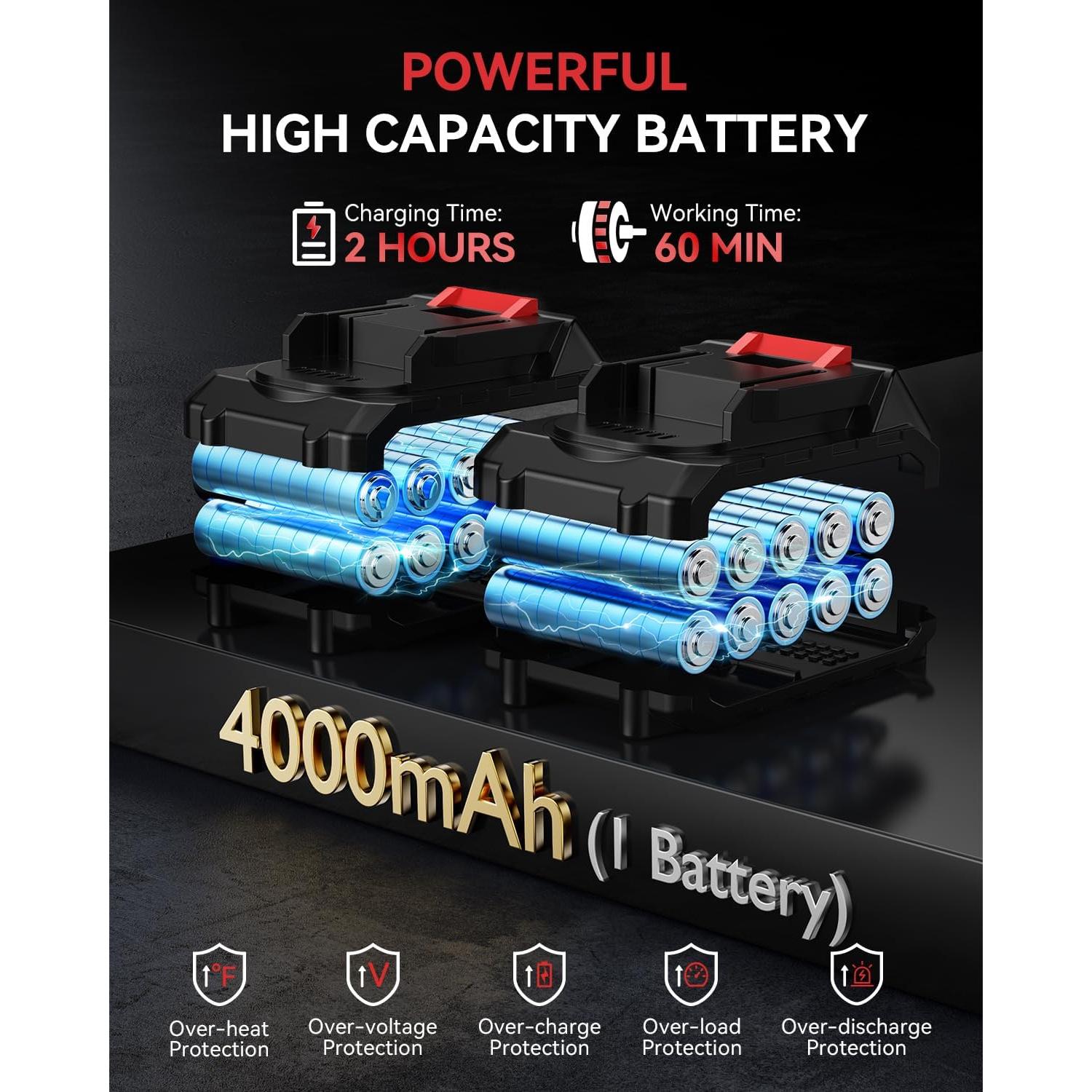 Sierra Recíproca Inalámbrica SOARFLY 21V con 2 Baterías 4.0Ah