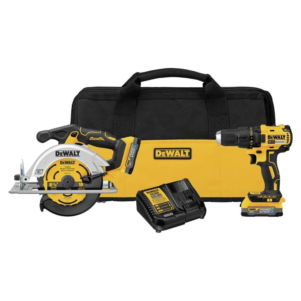 Kit DEWALT 20V MAX Sierra Circular y Taladro Inalámbrico