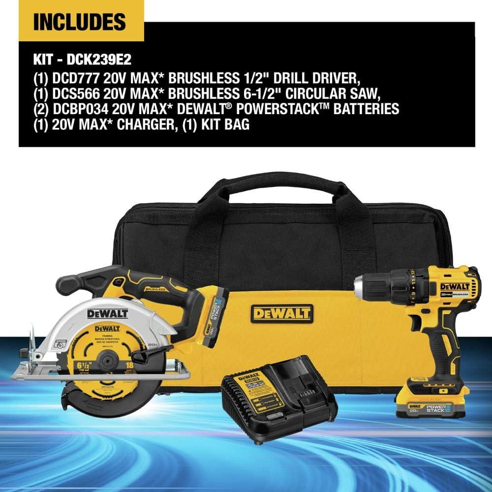 Kit DEWALT 20V MAX Sierra Circular y Taladro Inalámbrico