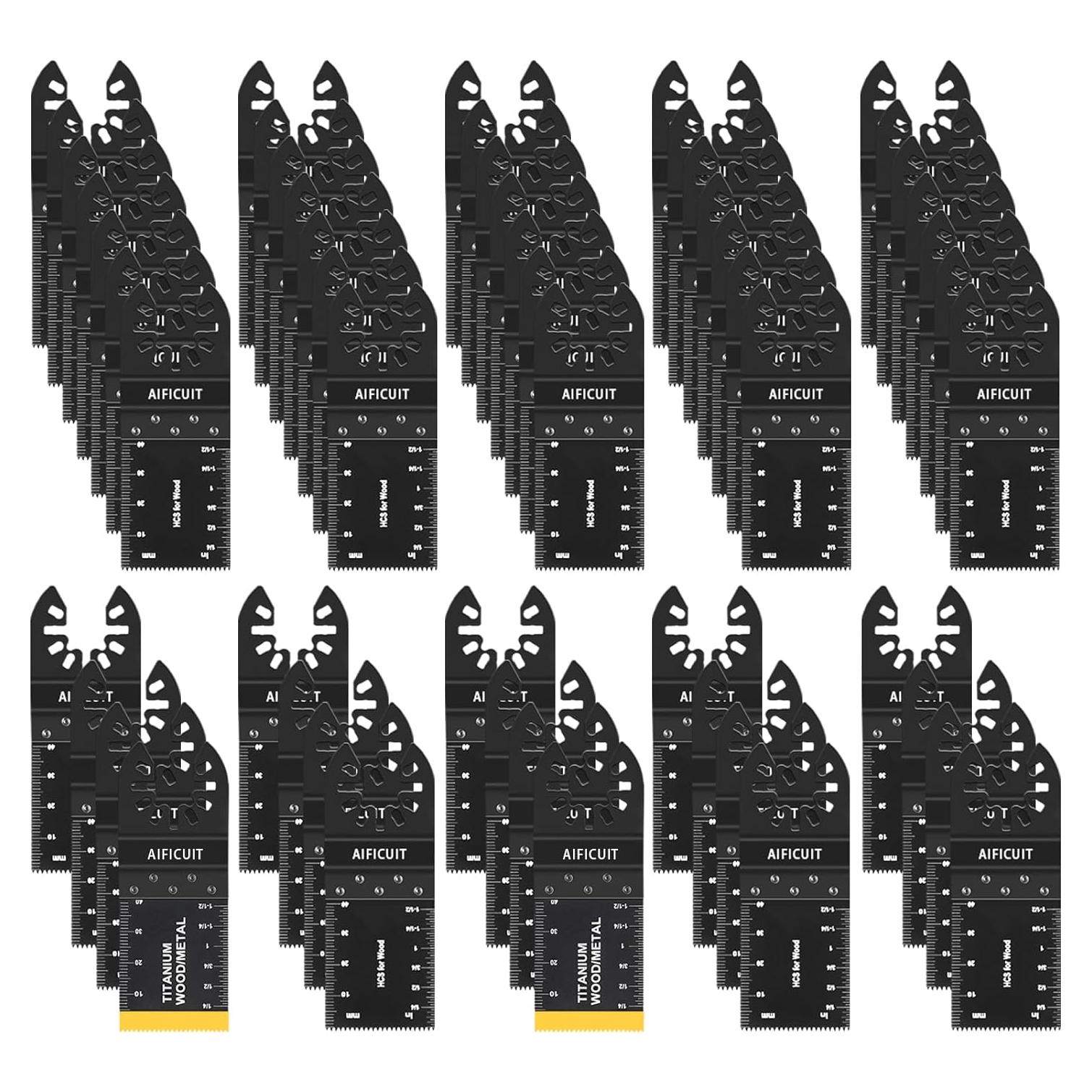 55 Cuchillas Oscilantes AIFICUT para Madera y Metal