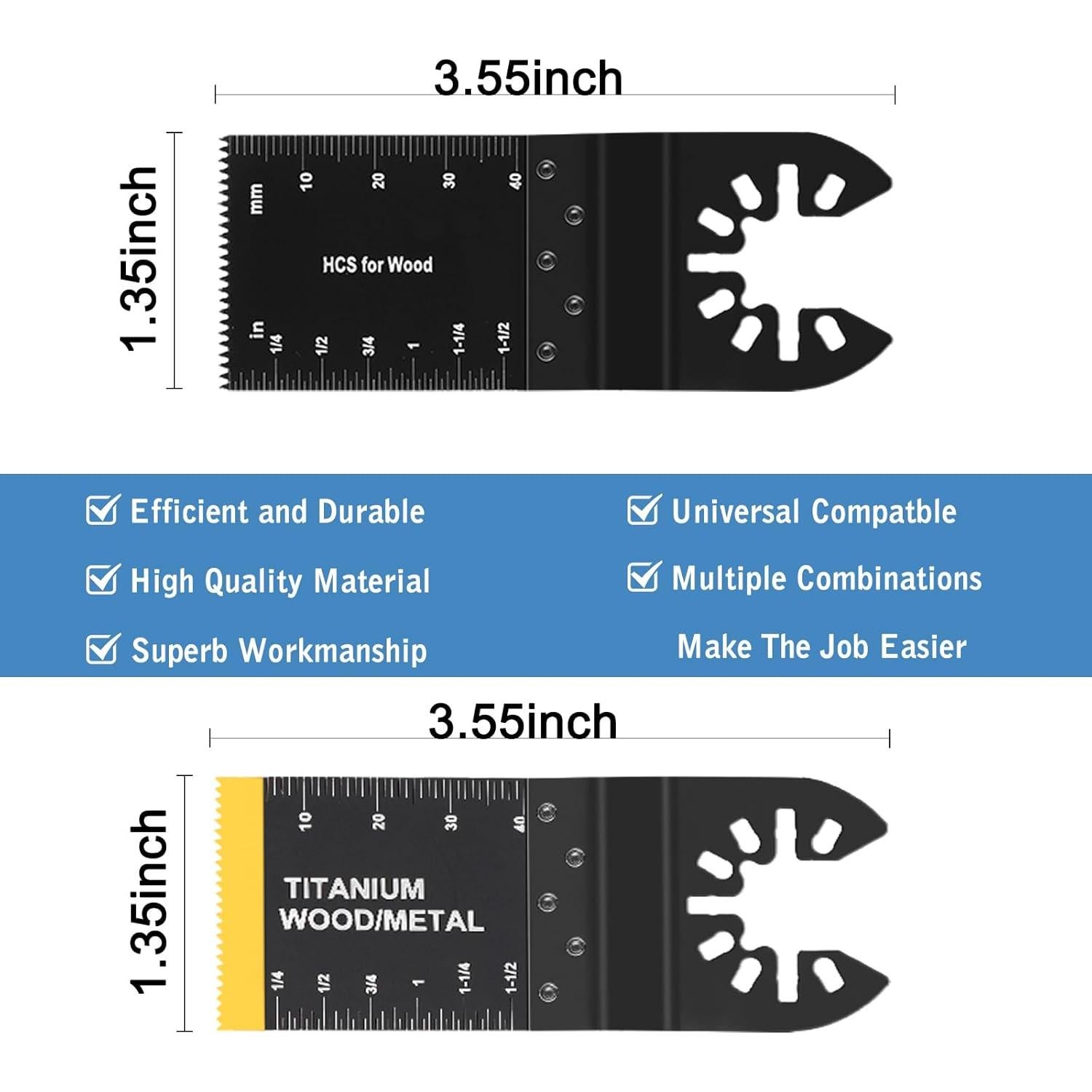 55 Cuchillas Oscilantes AIFICUT para Madera y Metal