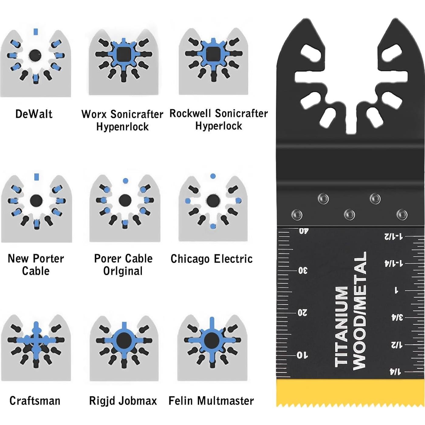 55 Cuchillas Oscilantes AIFICUT para Madera y Metal