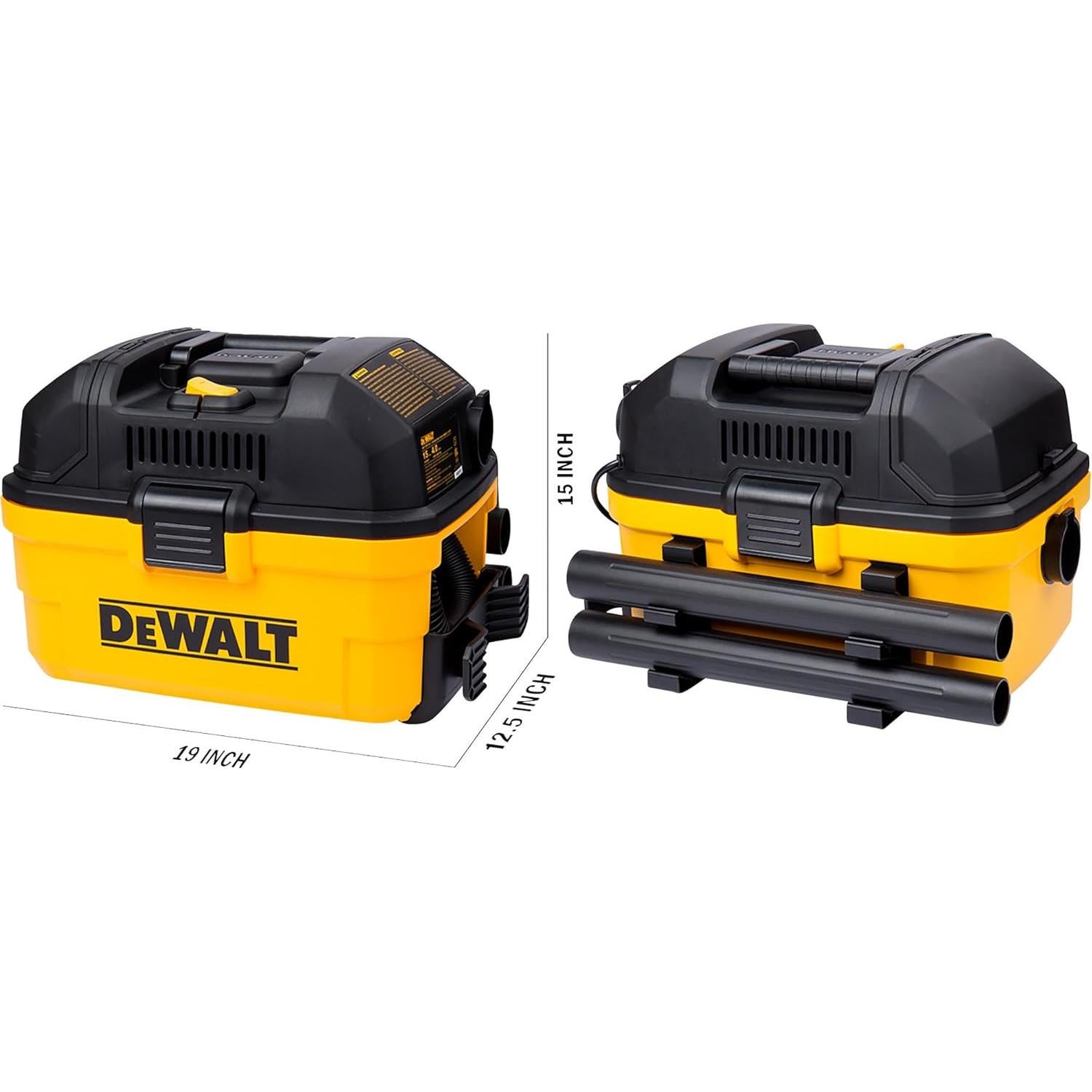 Aspiradora DEWALT DXV04T 4 Galones Húmeda/Seca Amarillo