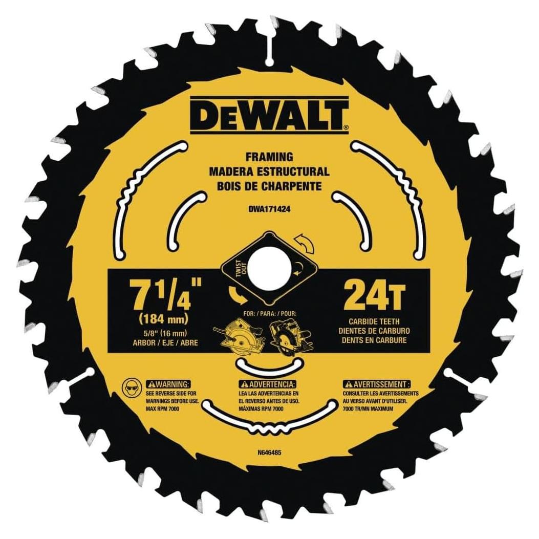 Sierra Circular DEWALT 18.42 cm 24 Dientes Paquete de 3