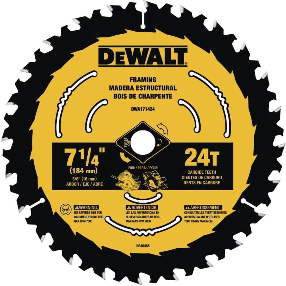 Sierra Circular DEWALT 18.42 cm 24 Dientes Paquete de 3