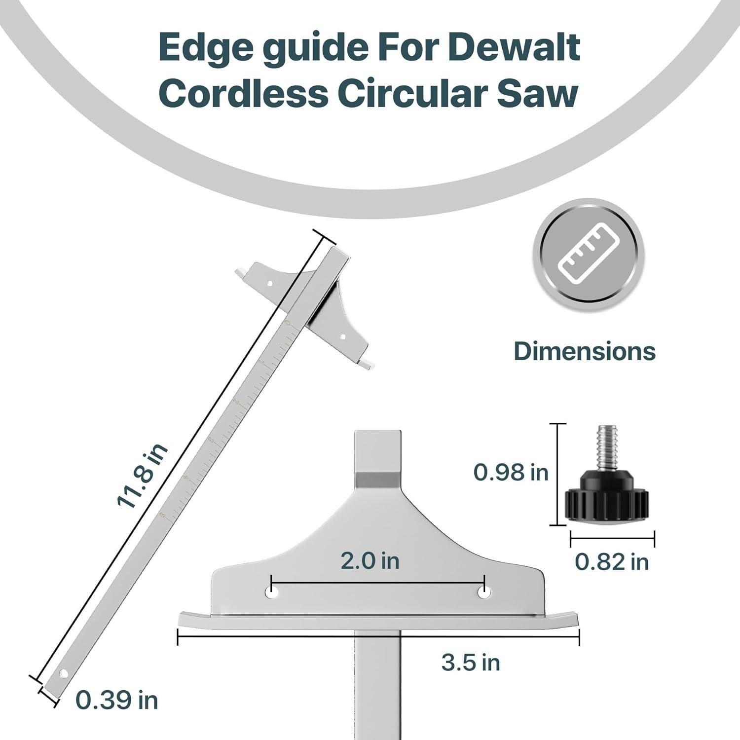 Guía de sierra circular DeWalt 381091-00 - Compatible con DC390K y más
