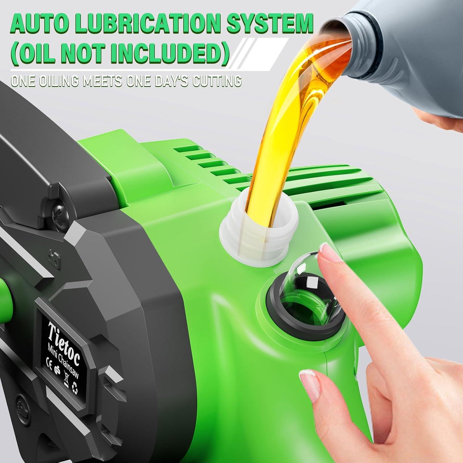 Mini Motosierra Tietoc 6" Inalámbrica con 2 Baterías