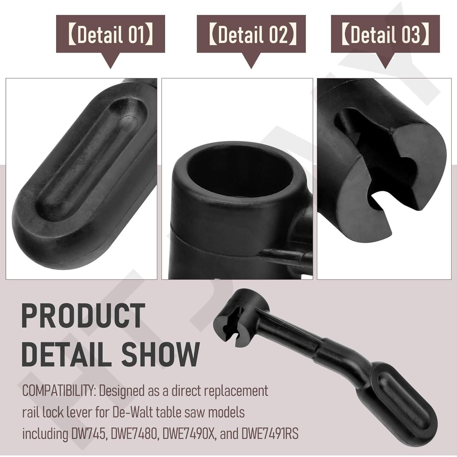 Palanca de Bloqueo de Riel DeWalt 5140032-23 para Sierra de Mesa