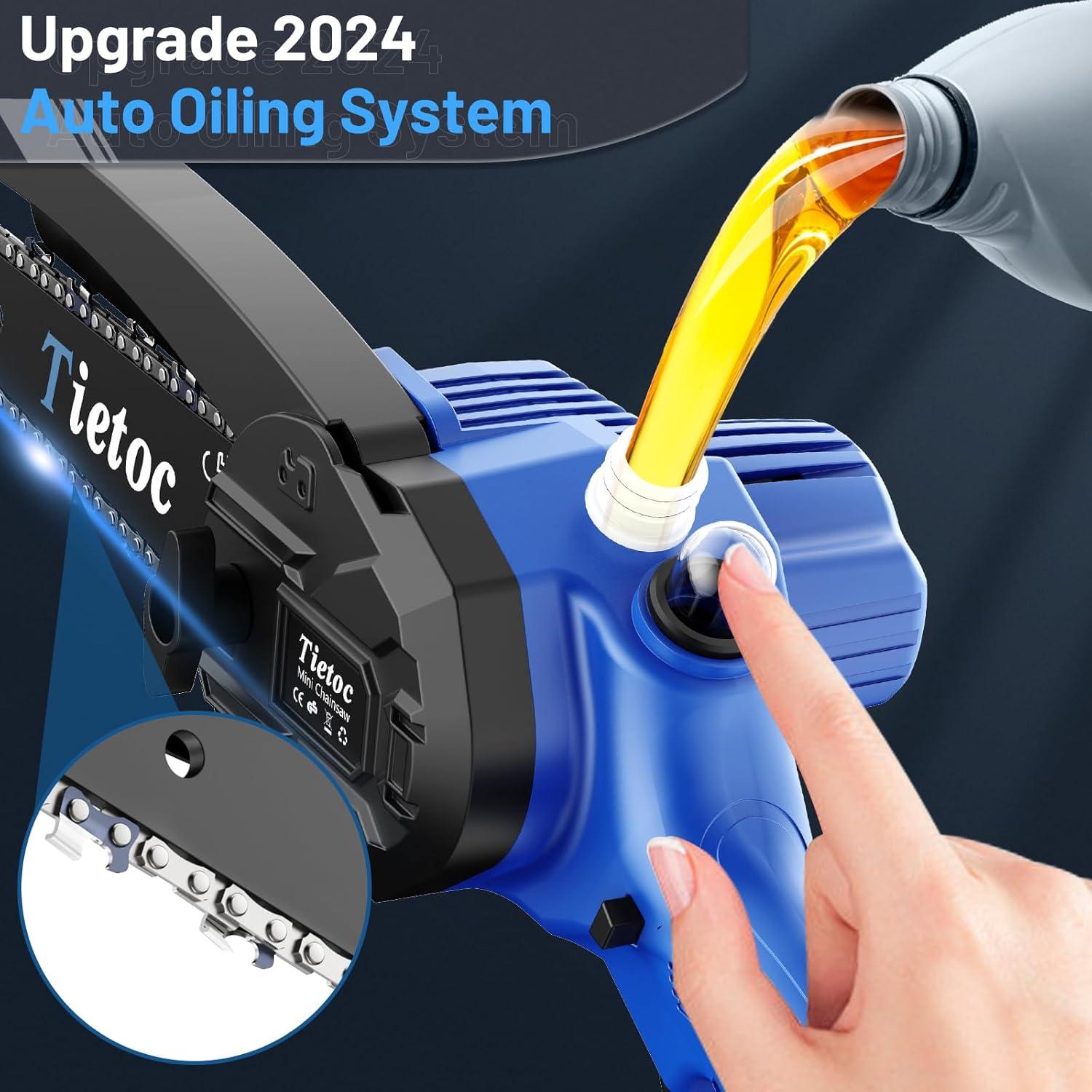 Motosierra Mini Tietoc 15 cm Inalámbrica con 2 Baterías