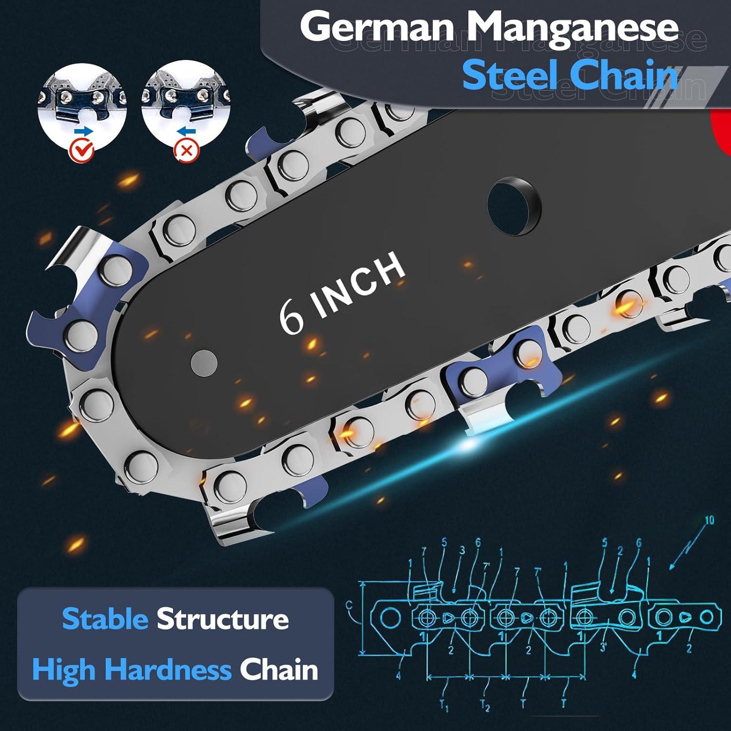 Motosierra Mini Tietoc 15 cm Inalámbrica con 2 Baterías