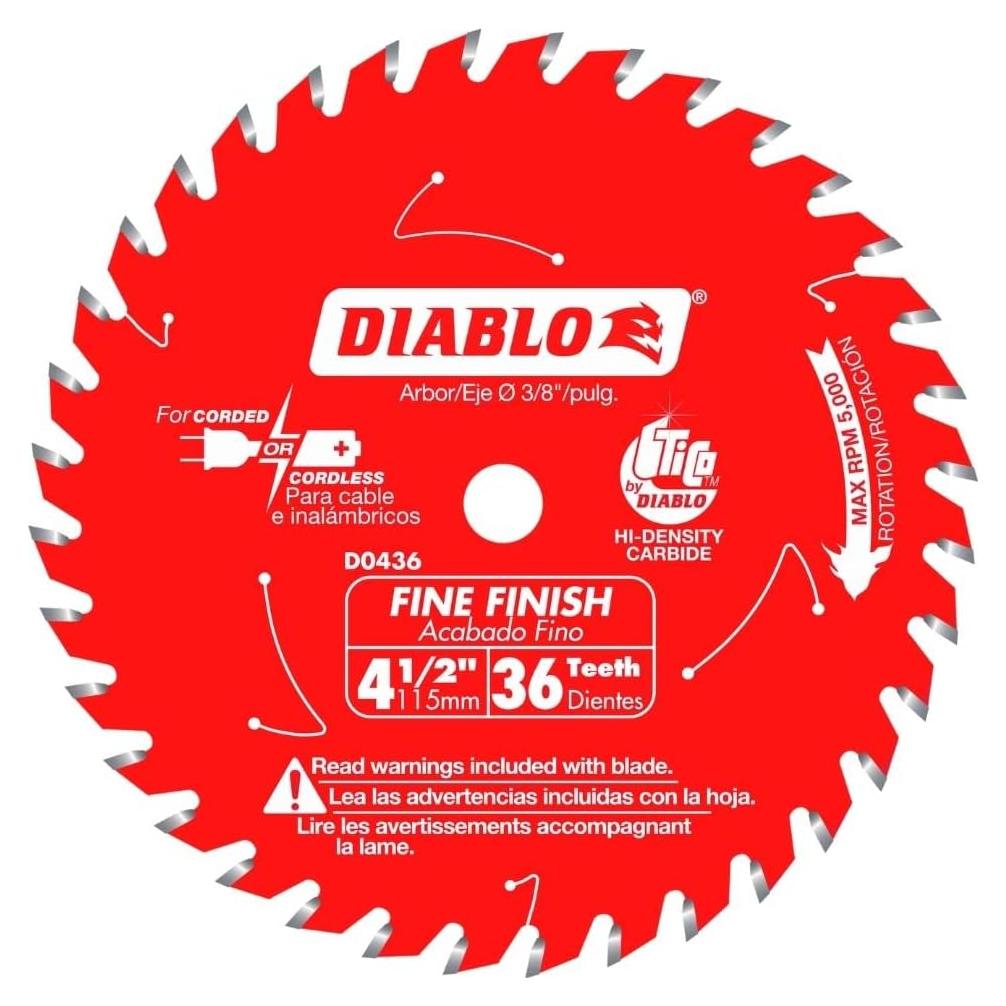 Sierra de Recorte Diablo D0436X 11,43 cm 36 Dientes ATB