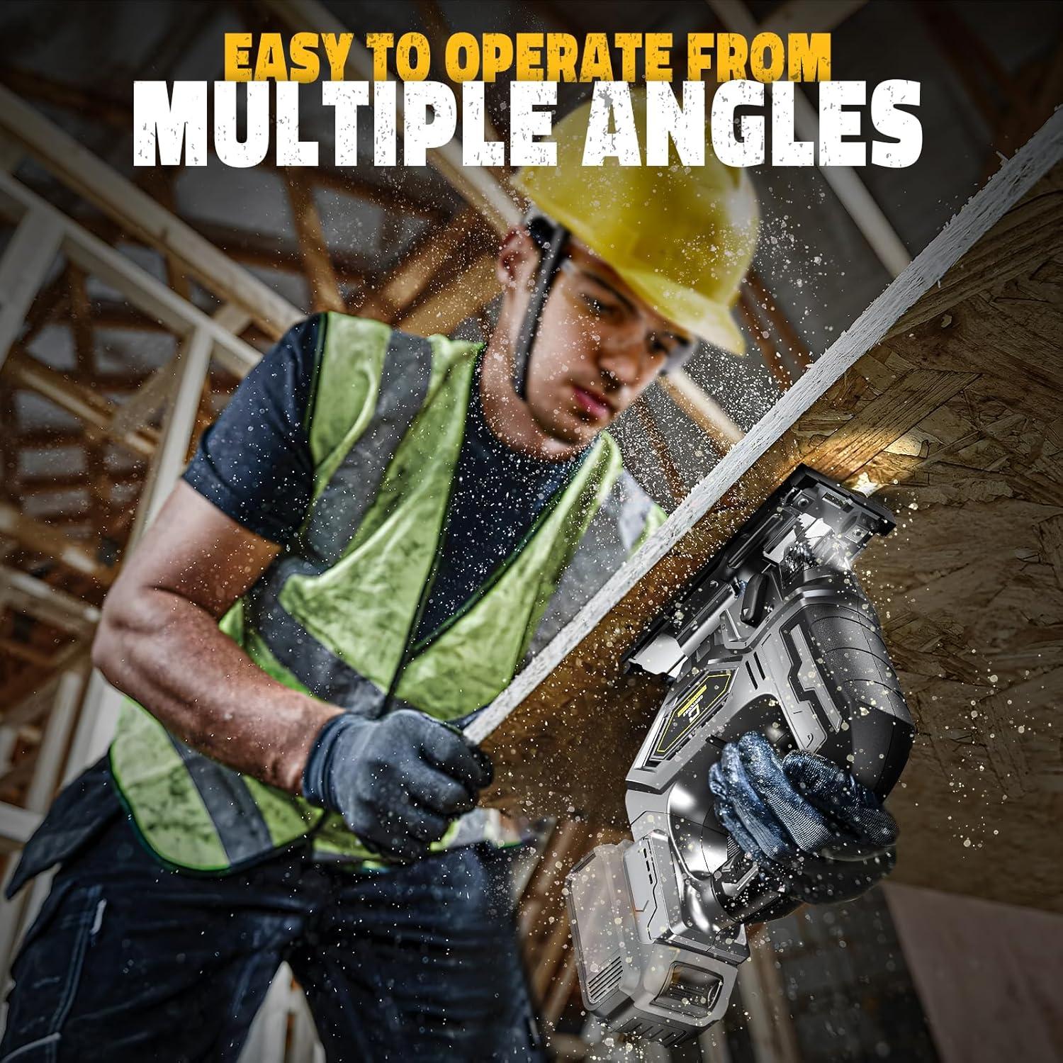 Sierra de calar inalámbrica Cerycose 20V 2900 RPM con LED