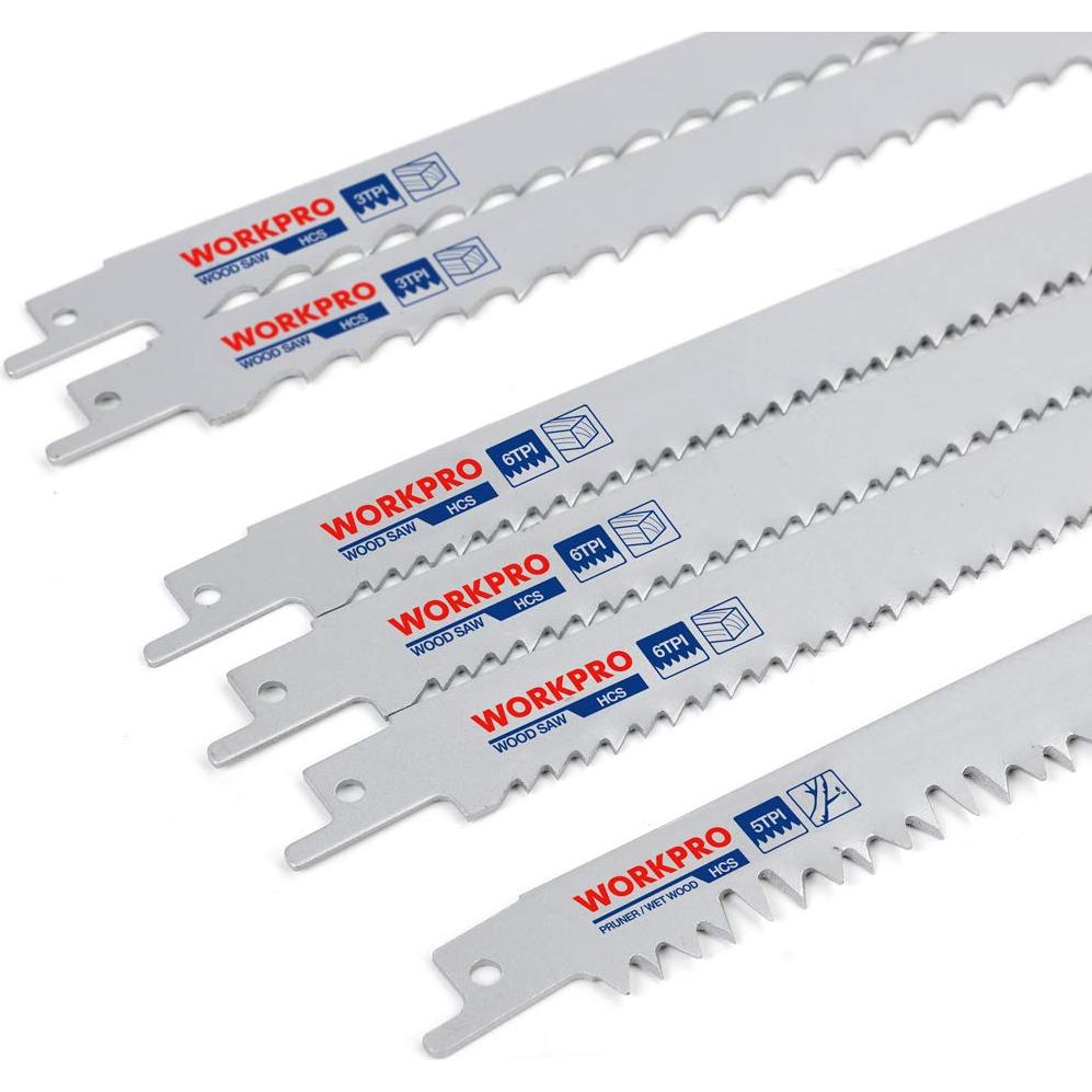 Set 32 Piezas Hojas Sierra Recíproca Workpro - Metal y Madera