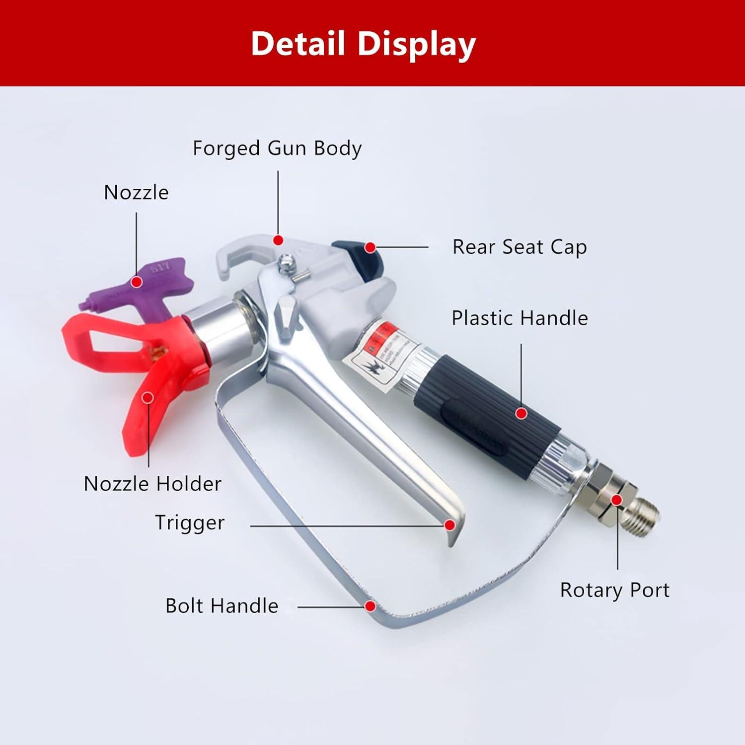 Pistola de Pulverización Sin Aire ZHUITU S-06 3600 PSI