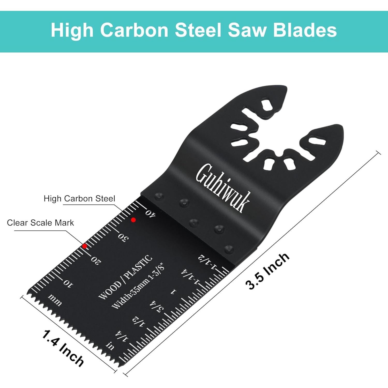 Kit 55 Cuchillas Oscilantes Guhiwuk para Madera y Metal