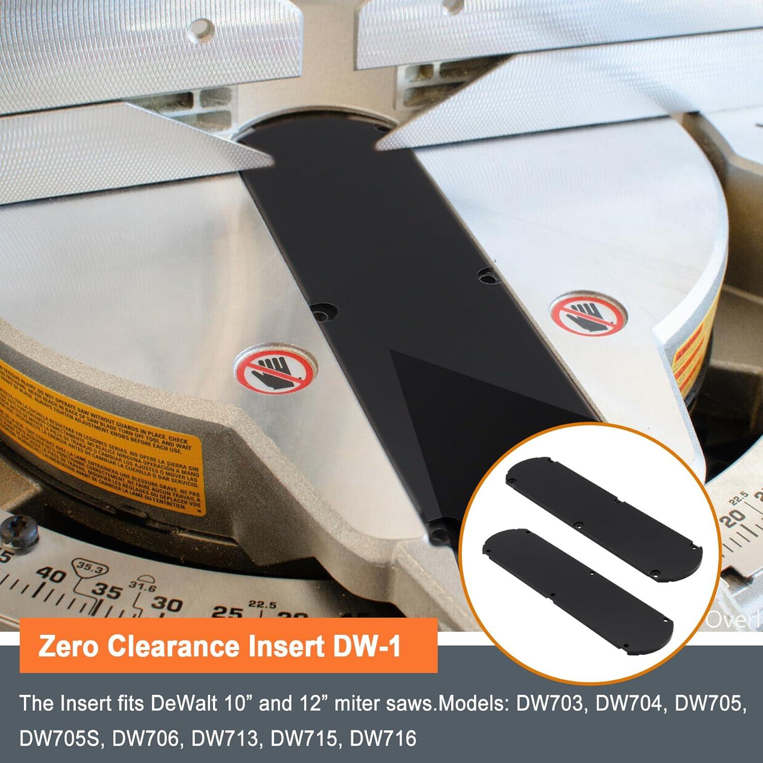 Insertos de Cero Clearance Thaekuns DW-1 para Sierras DeWalt 10" y 12"