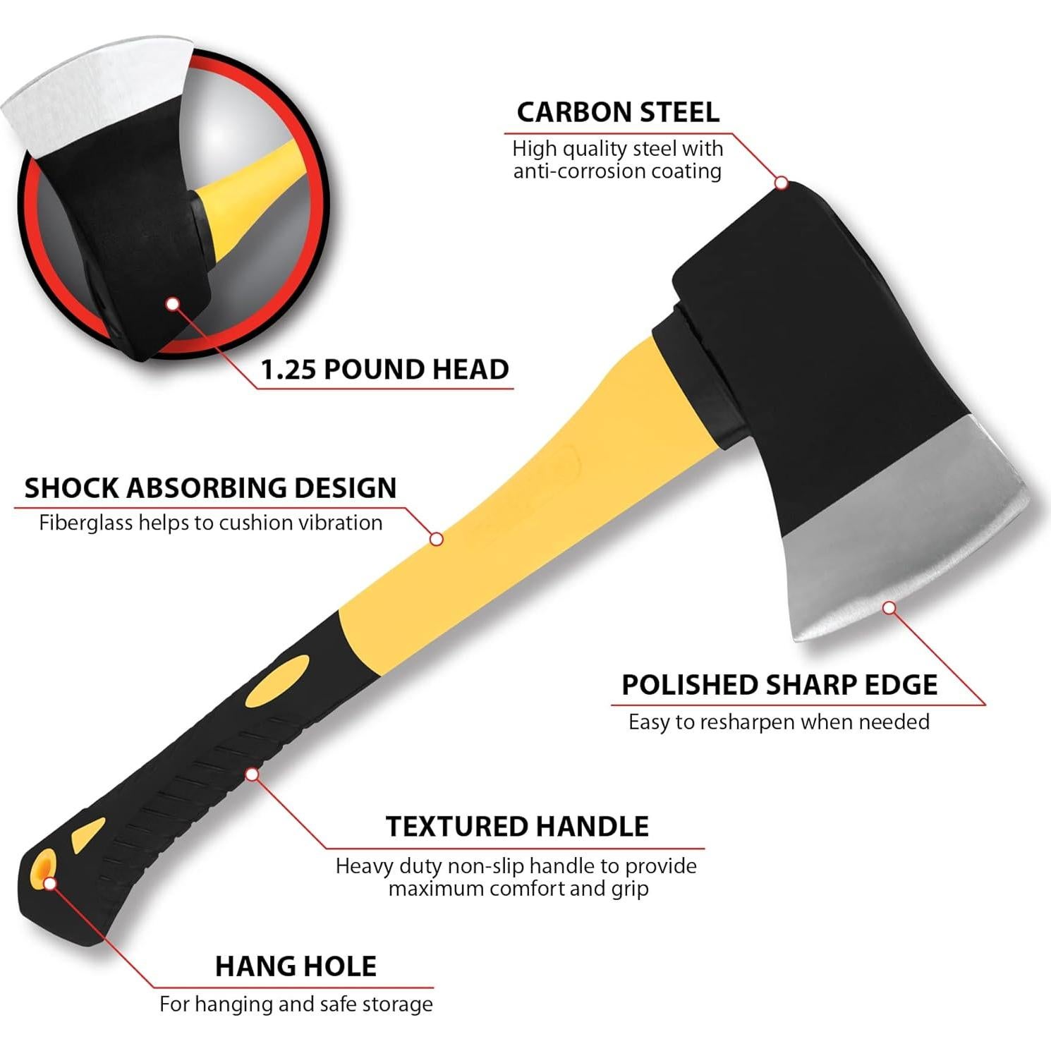 Hacha Performance Tool M7112 con mango de fibra de vidrio