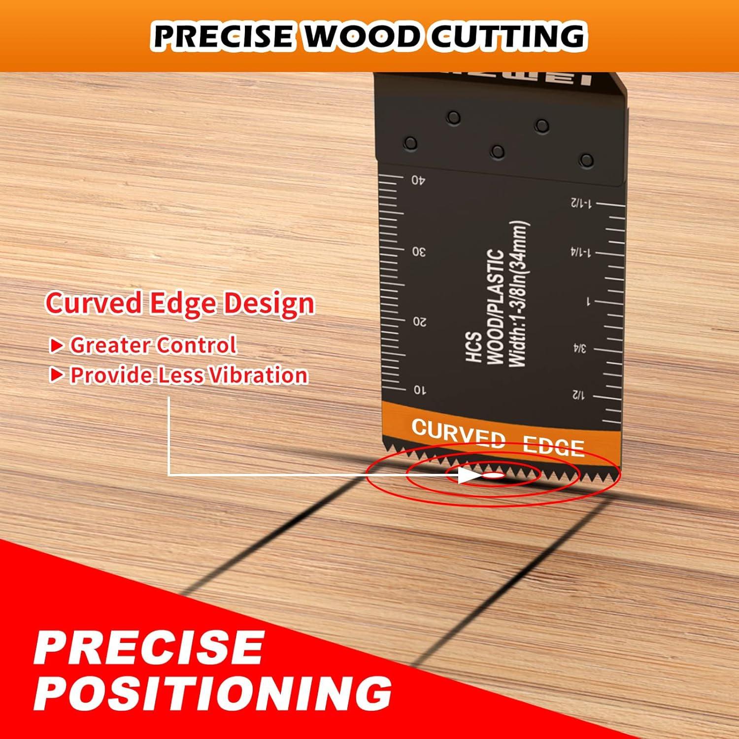 Kit de Hojas Oscilantes AMZWEI 154 Piezas para Madera y Metal