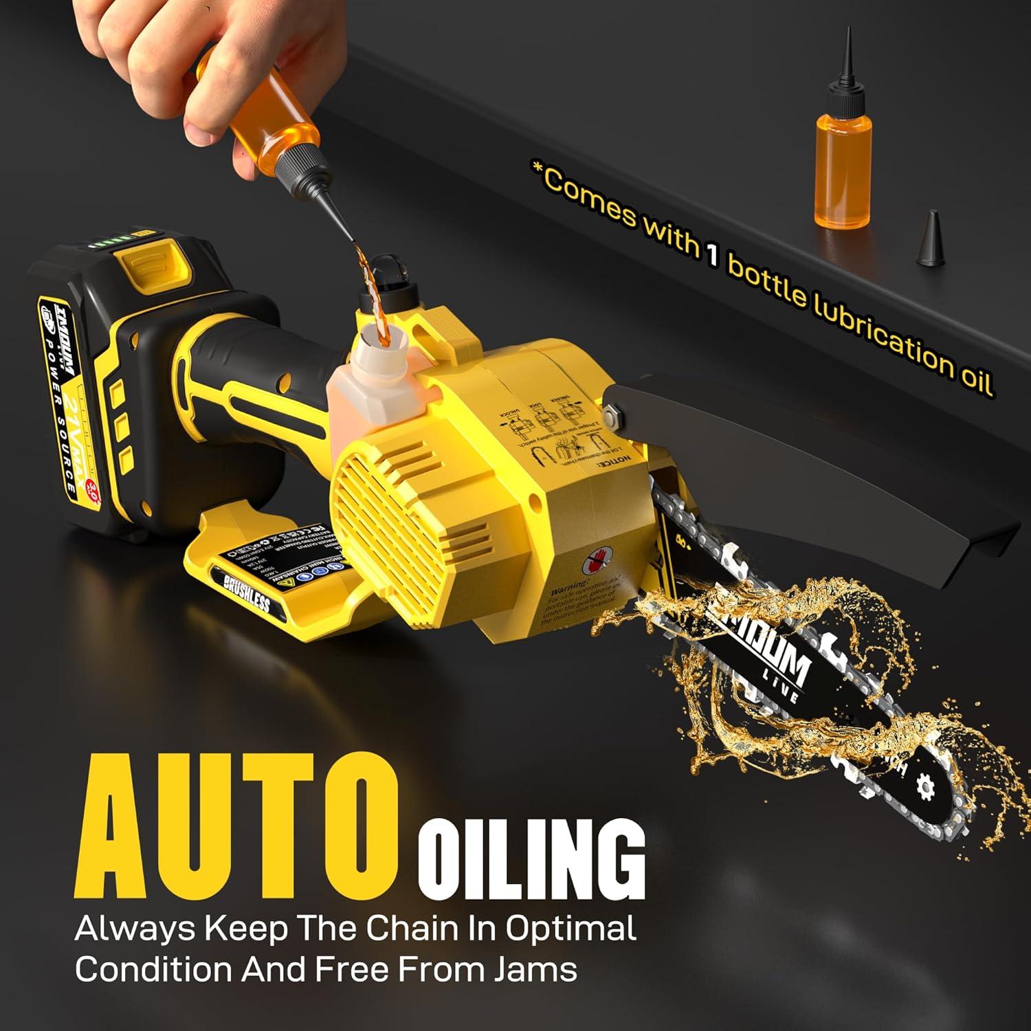 Motosierra Inalámbrica IMOUMLIVE 6" 700W 3.0Ah Poda Rápida