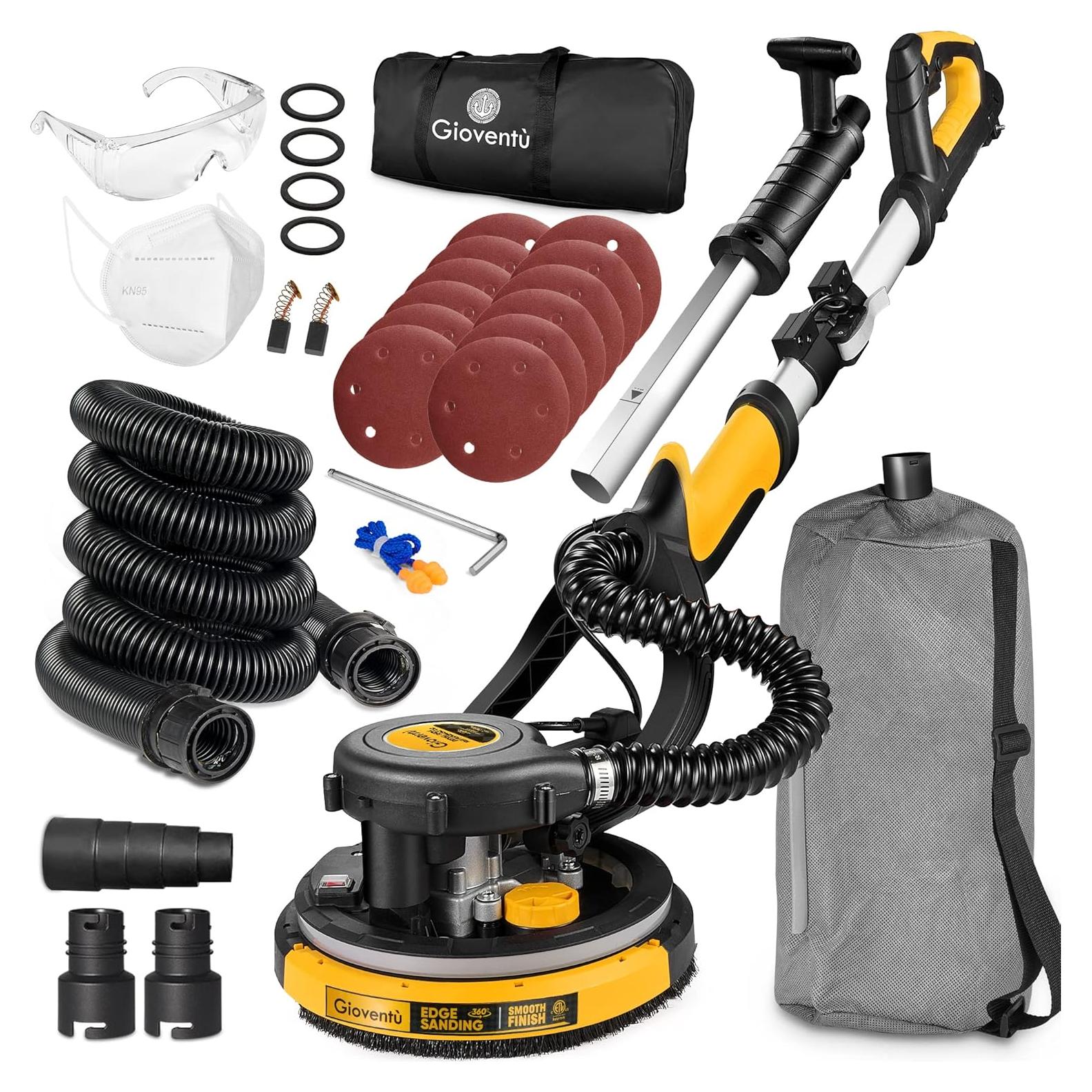 Lijadora de Yeso Gioventù 780W con Aspiradora y Luz LED