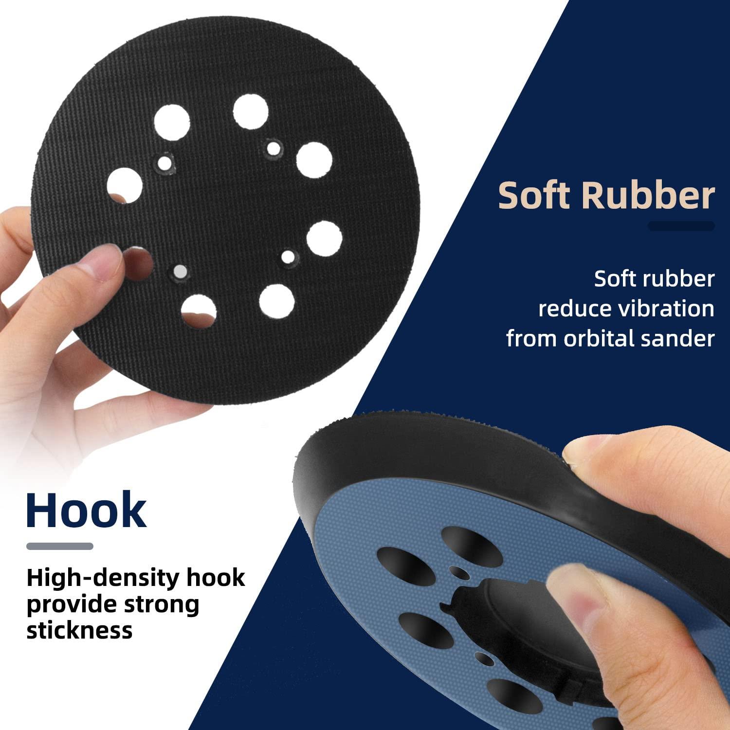 Paquete de 5 Almohadillas Lijado Dewalt 12,7 cm 8 Agujeros