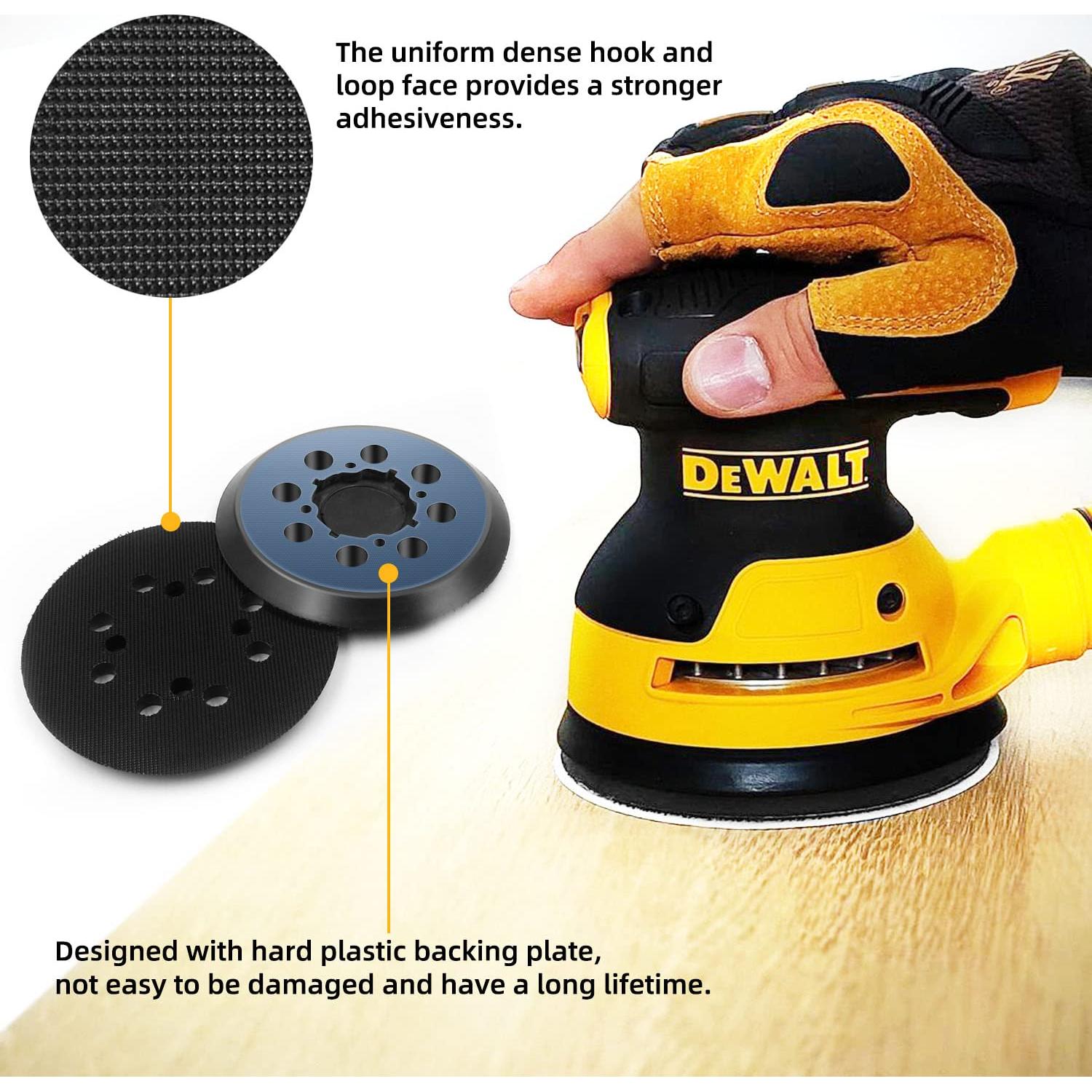 Paquete de 5 Almohadillas Lijado Dewalt 12,7 cm 8 Agujeros