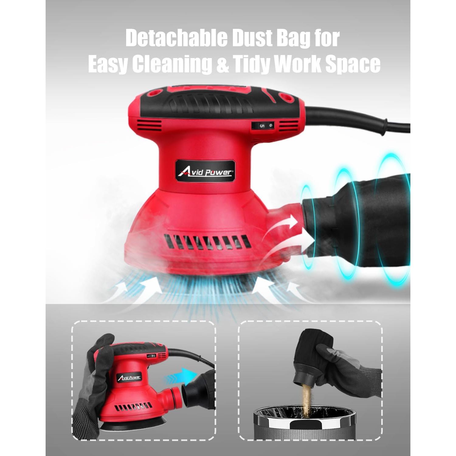 Lijadora Orbital AVID POWER 3.0 Amp 12 Papeles de Lija