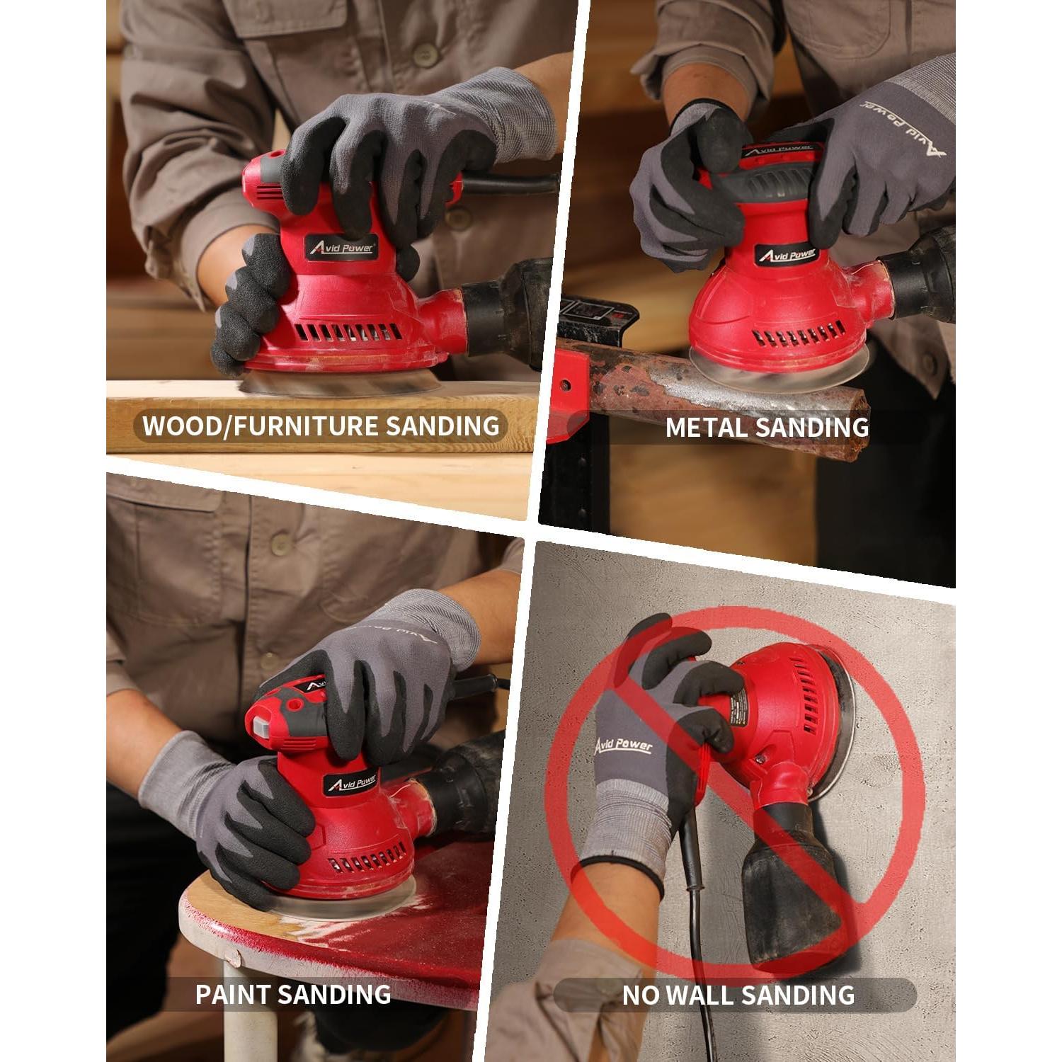 Lijadora Orbital AVID POWER 3.0 Amp 12 Papeles de Lija