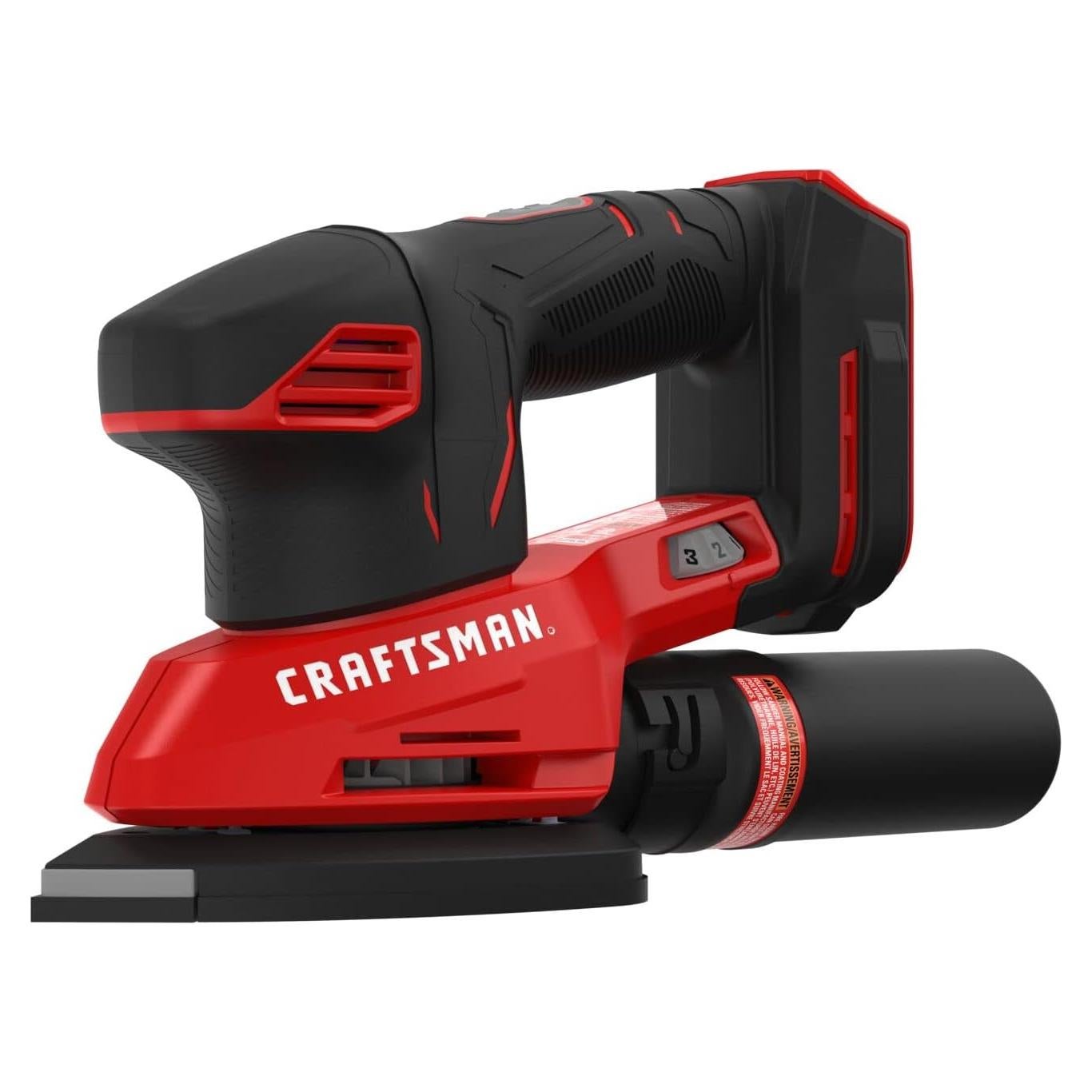 Lijadora de Detalle Inalámbrica CRAFTSMAN 20V MAX, Roja
