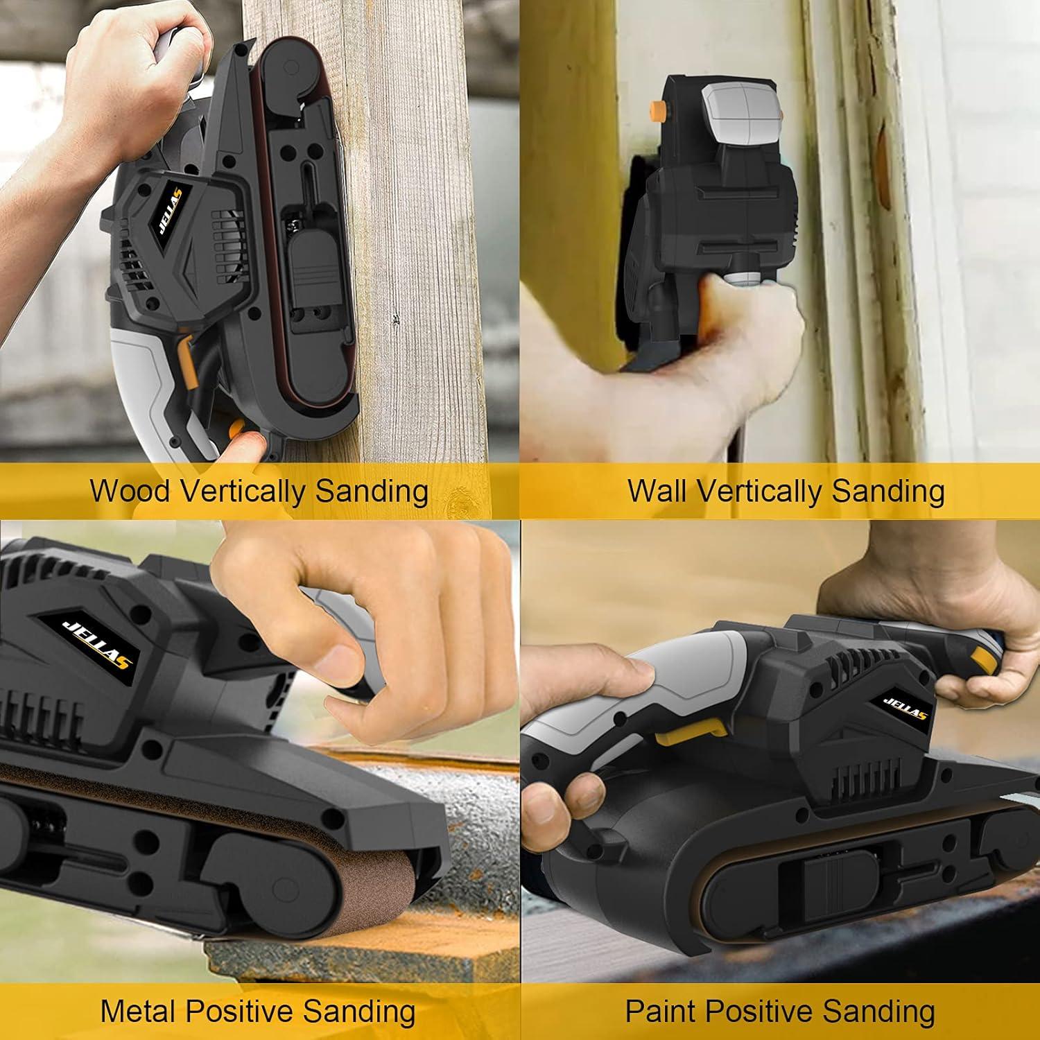 Lijadora de Banda Jellas BS02-SD 7Amps 3"x21" con Bolsa de Polvo