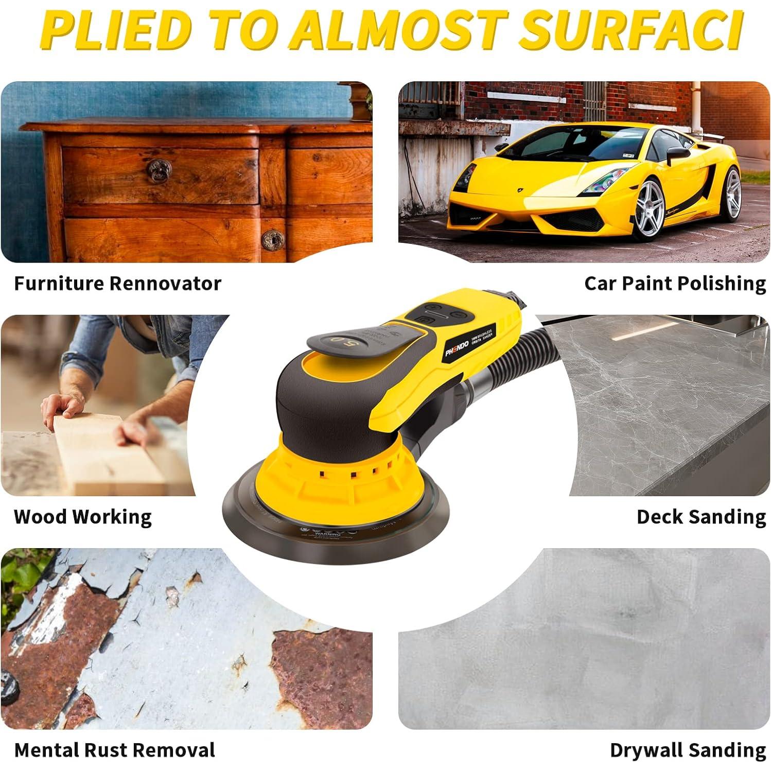 Lijadora Orbital Eléctrica PHENDO 350W 10,000 RPM