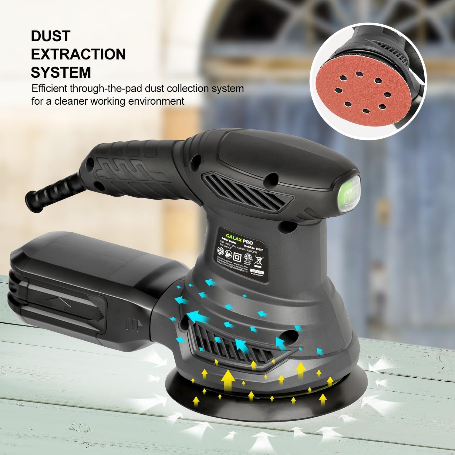 Lijadora Orbital GALAX PRO 300W 6 Velocidades 12.45cm