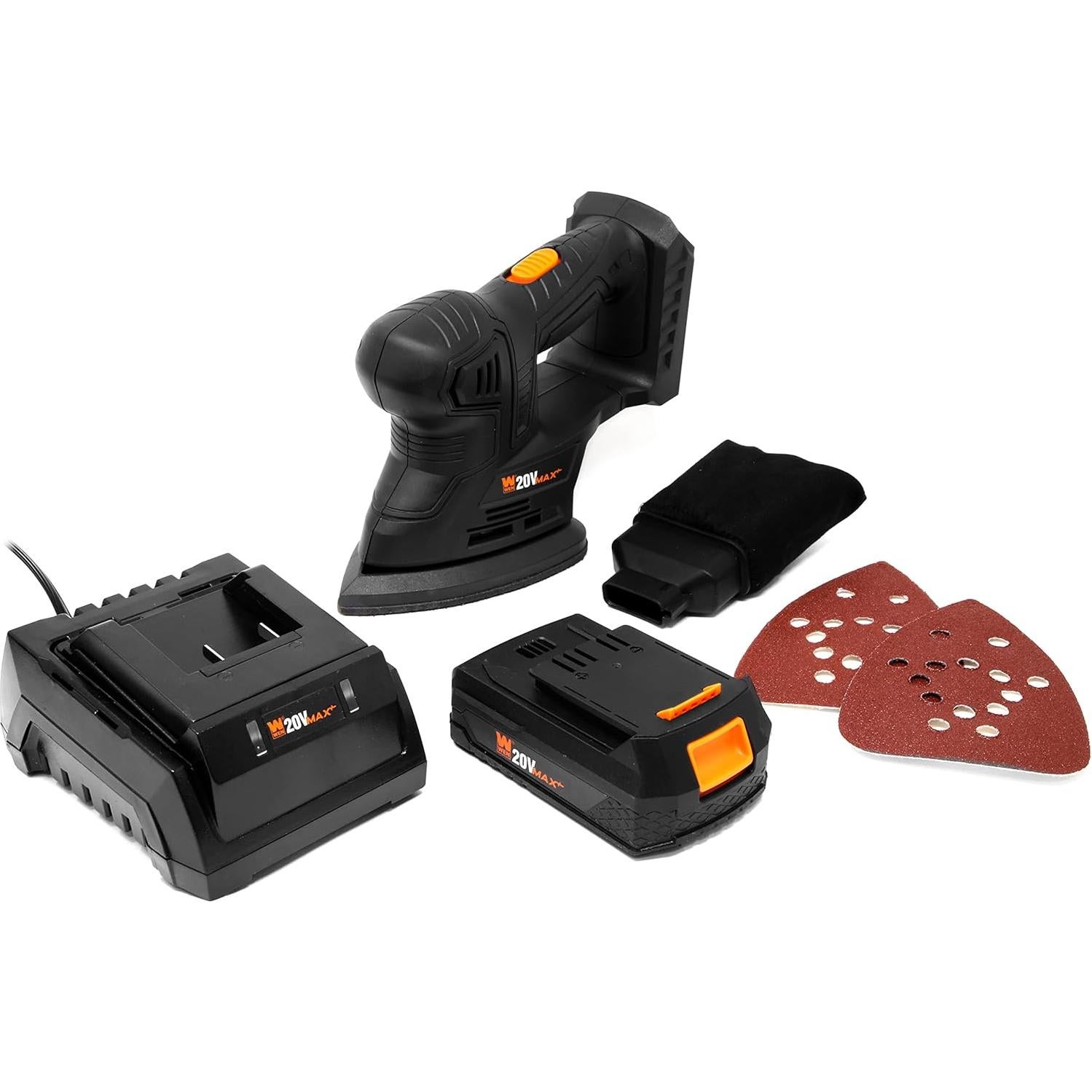 Lijadora de Palma Inalámbrica WEN 20V con Batería y Cargador