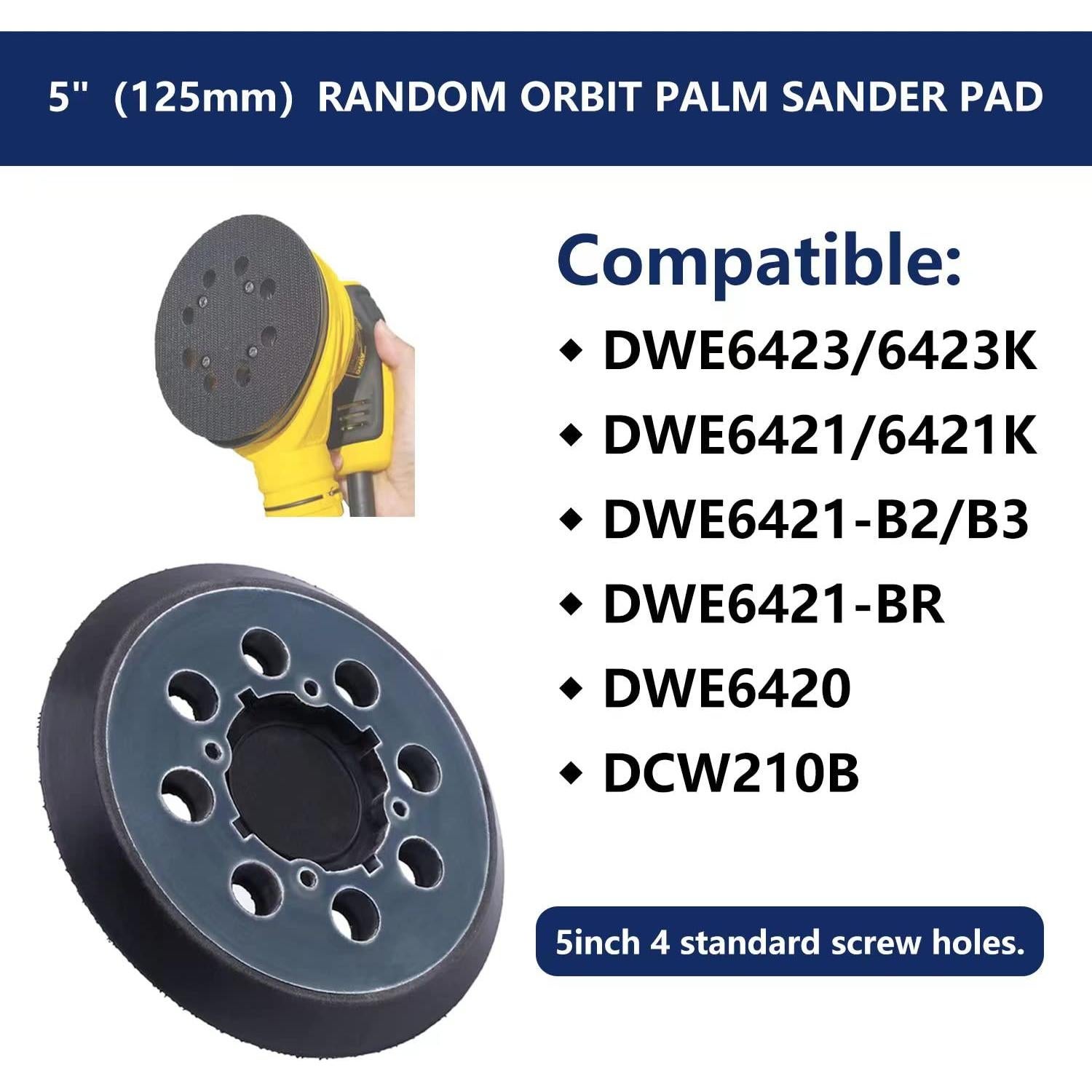 Pad de Reemplazo DeWalt 5" con Discos de Lijado 100-400
