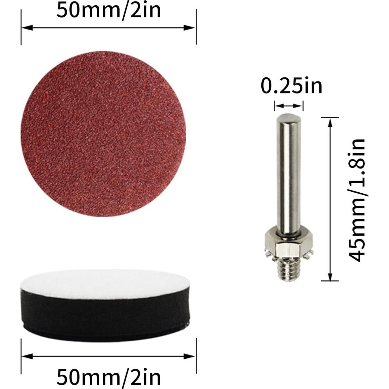 Kit de Lijado Coceca 100pcs 50mm con Discos y Almohadilla