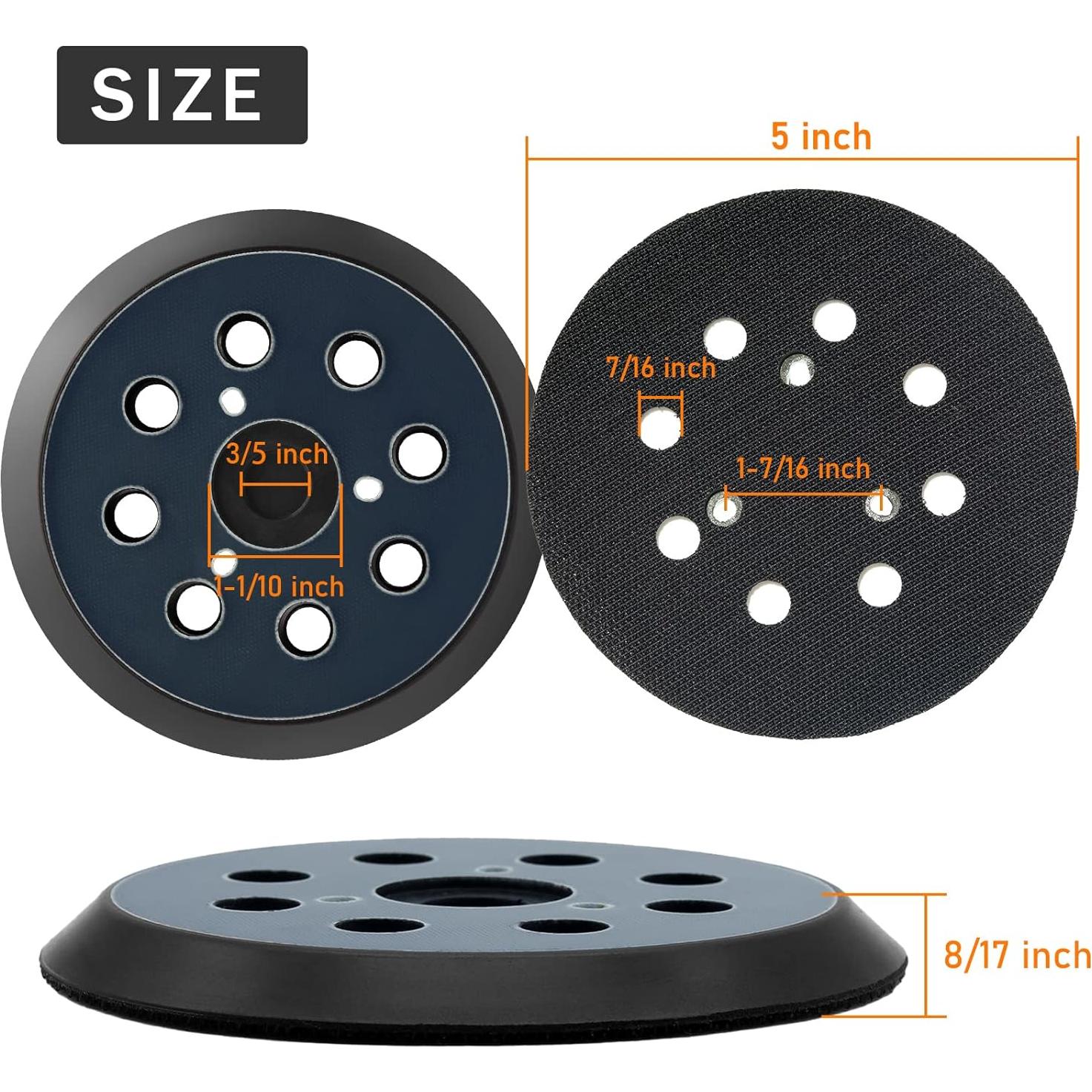 Pad de Lijadora 5" Donanim Compatible con DeWalt y Makita