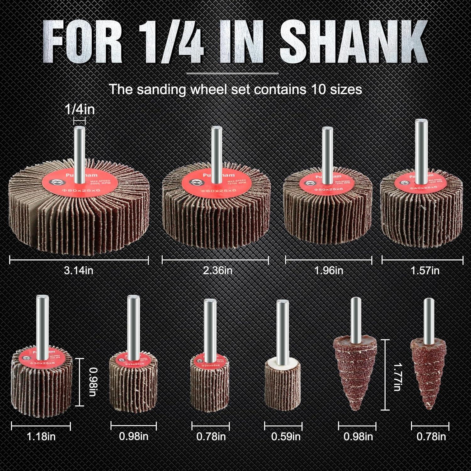 Juego de 20 Ruedas de Lijado Pukamam 80 Granos para Taladro