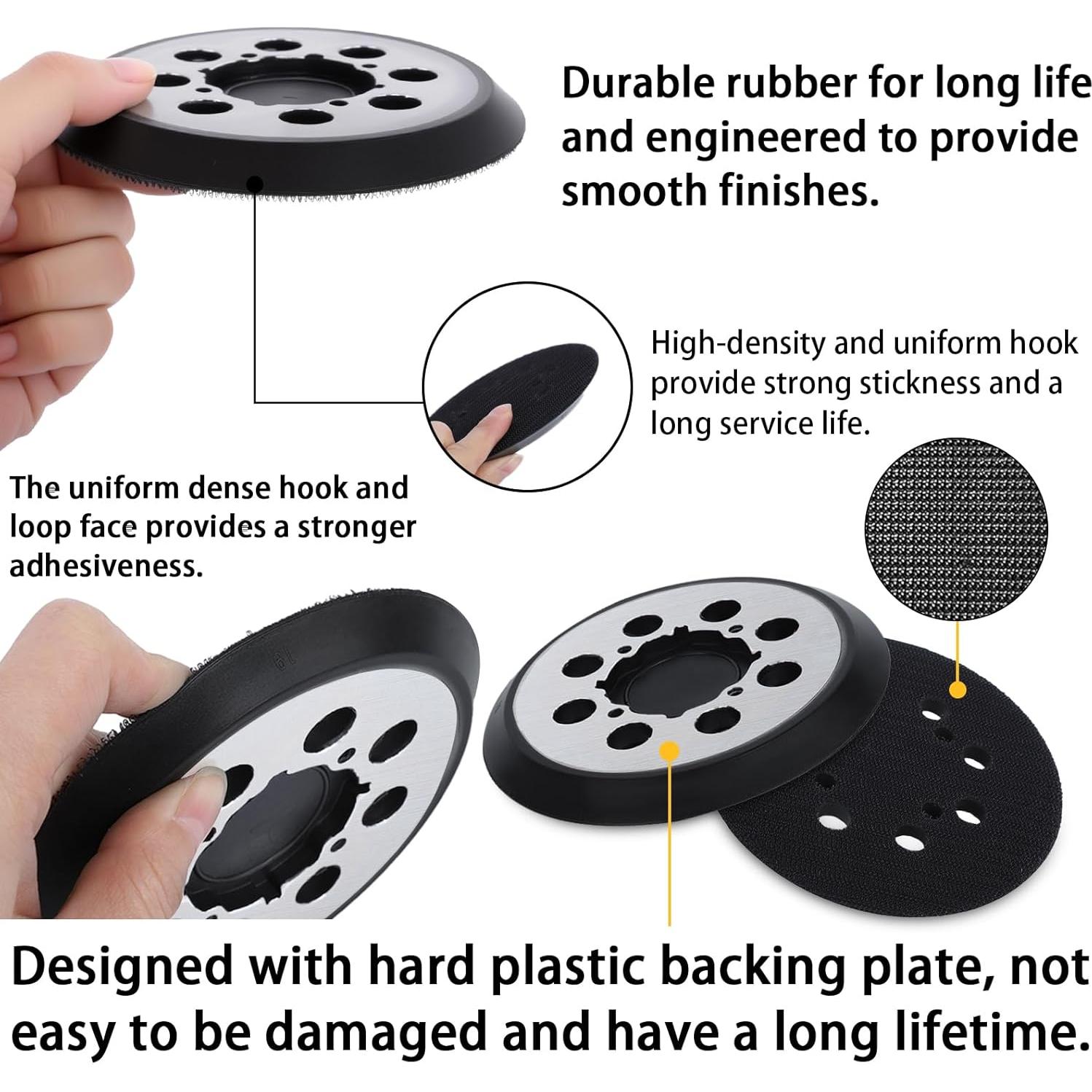 Paquete de 2 almohadillas IPELY 5" para lijadora orbital