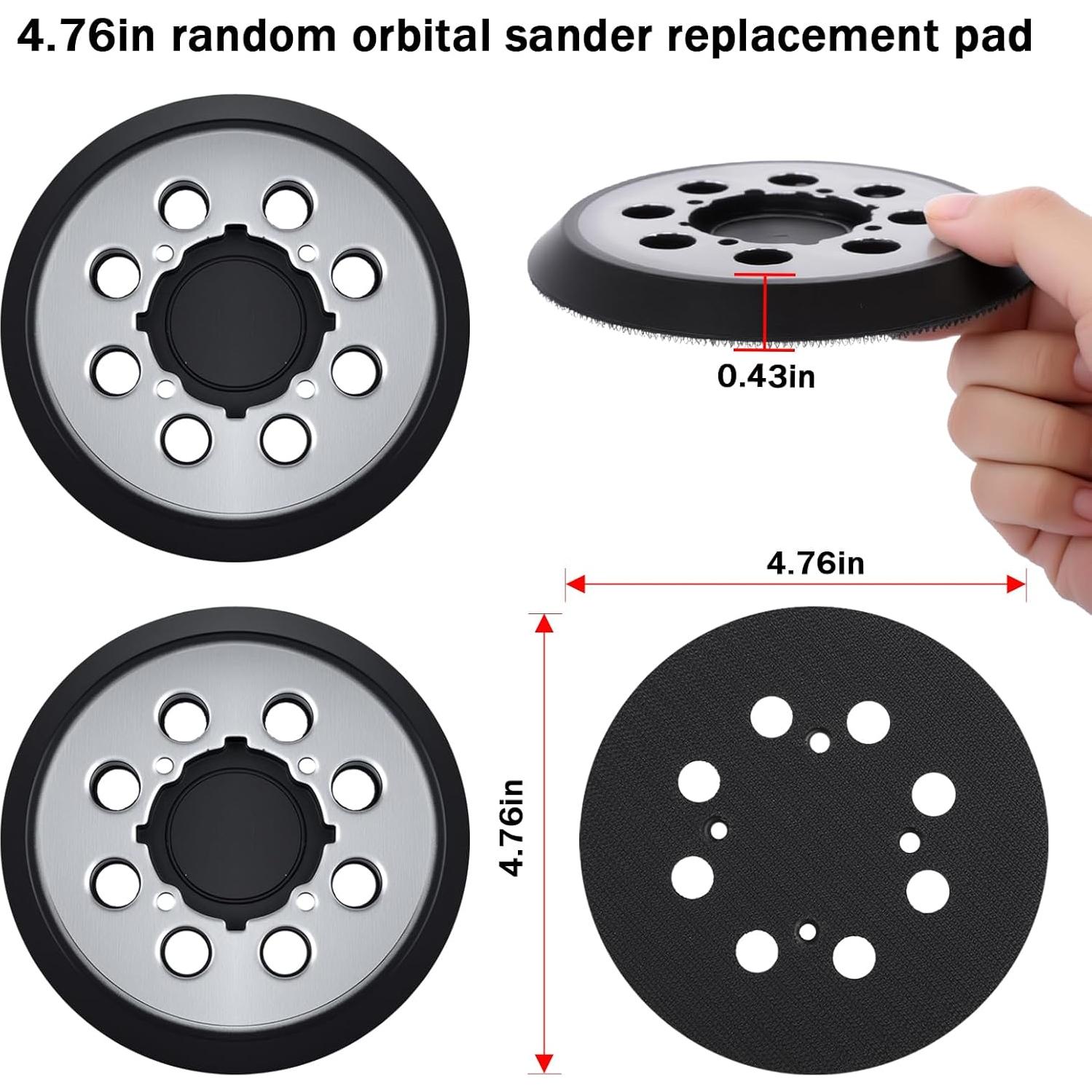 Paquete de 2 almohadillas IPELY 5" para lijadora orbital