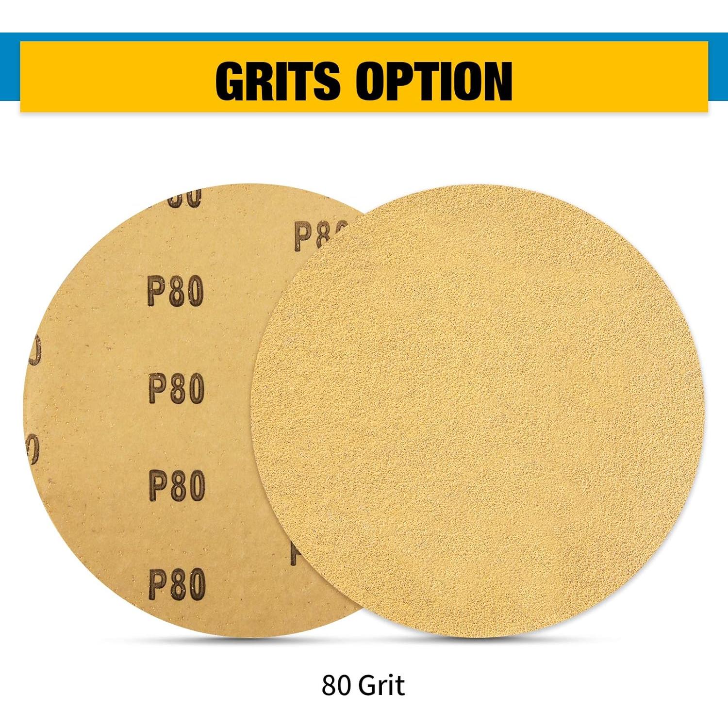 Discos de Lijado 100 PCS S SATC 15 cm 80 Granos Adhesivos