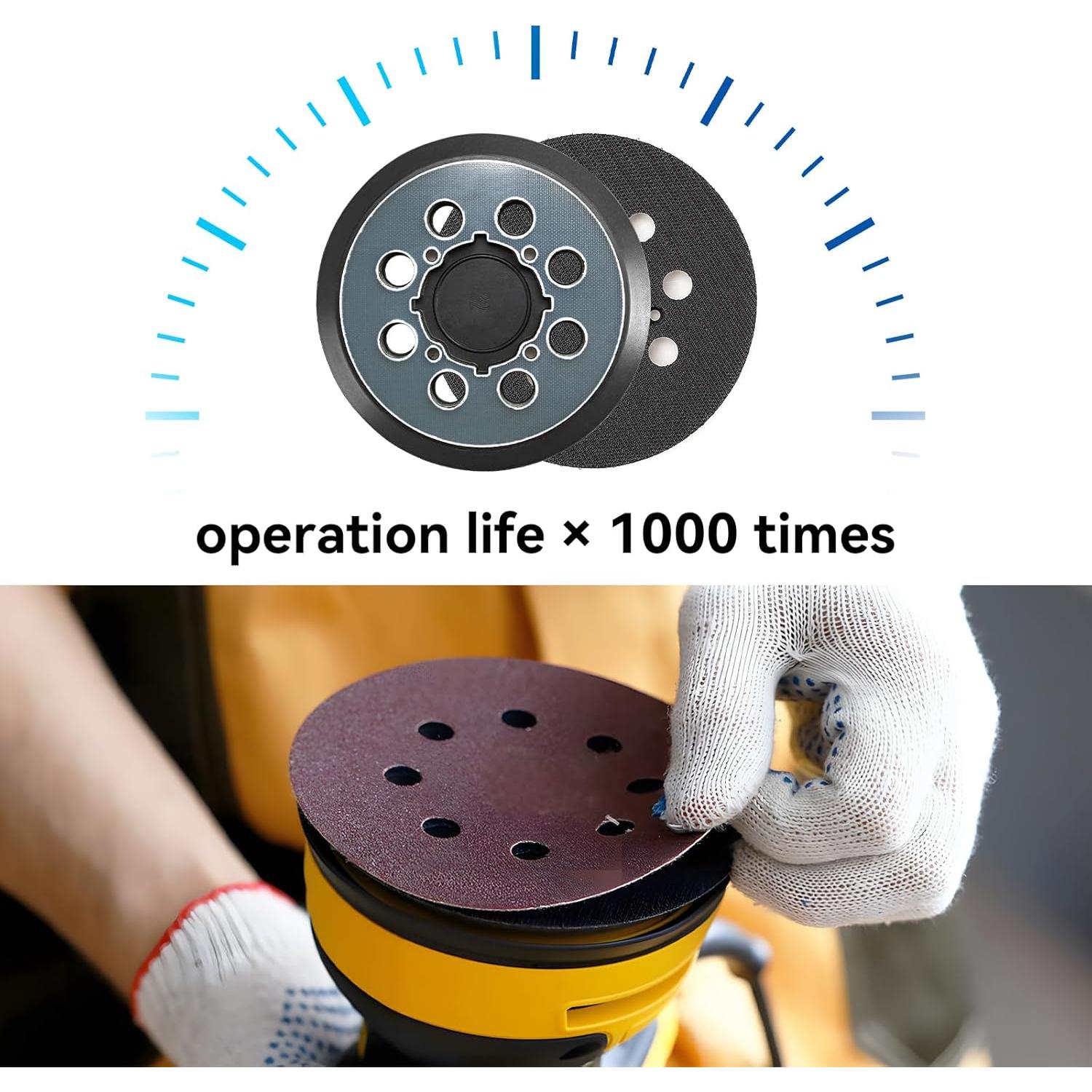 Discos de Lijado EONCHO 5" (12,7 cm) 8 Agujeros Reemplazo