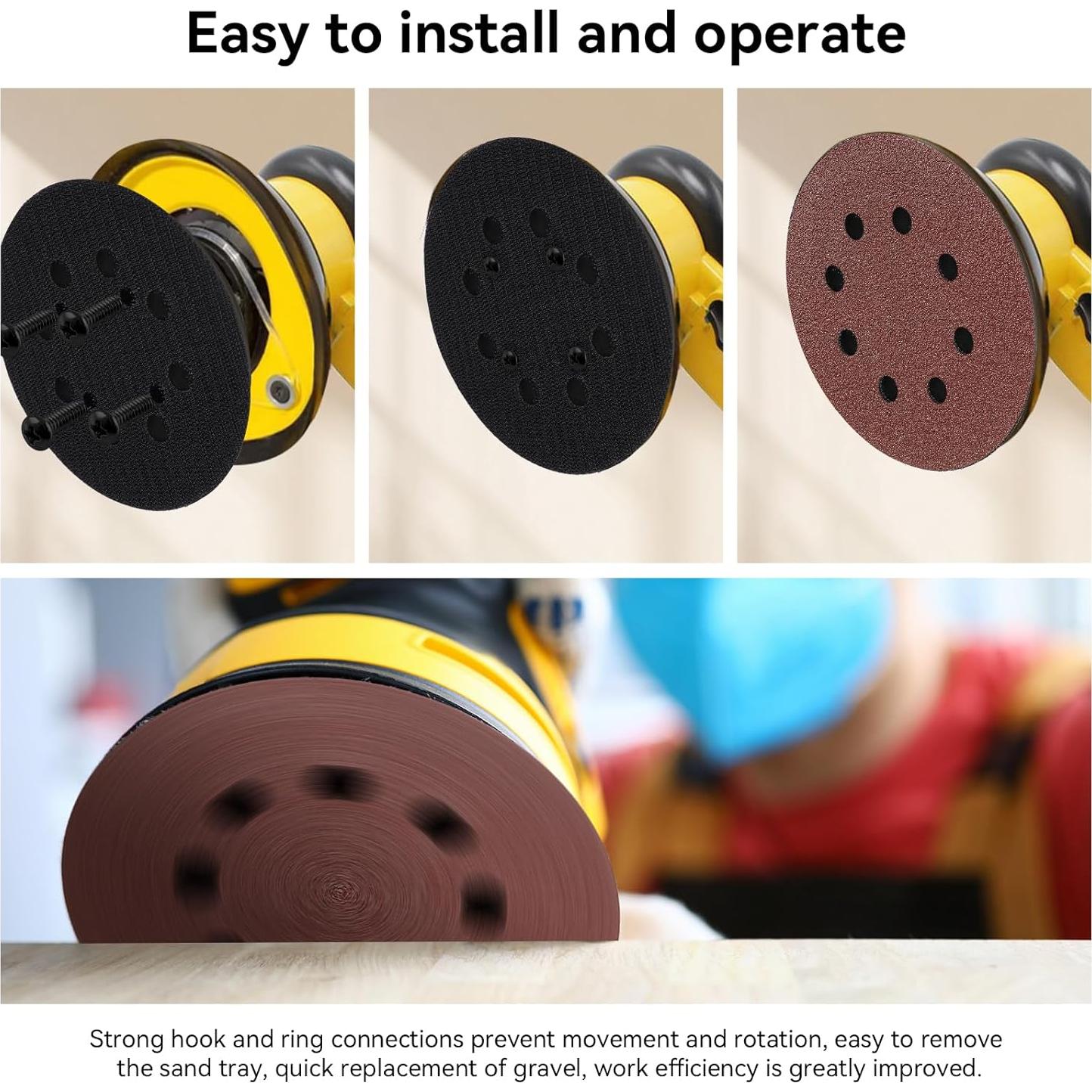 Discos de Lijado EONCHO 5" (12,7 cm) 8 Agujeros Reemplazo