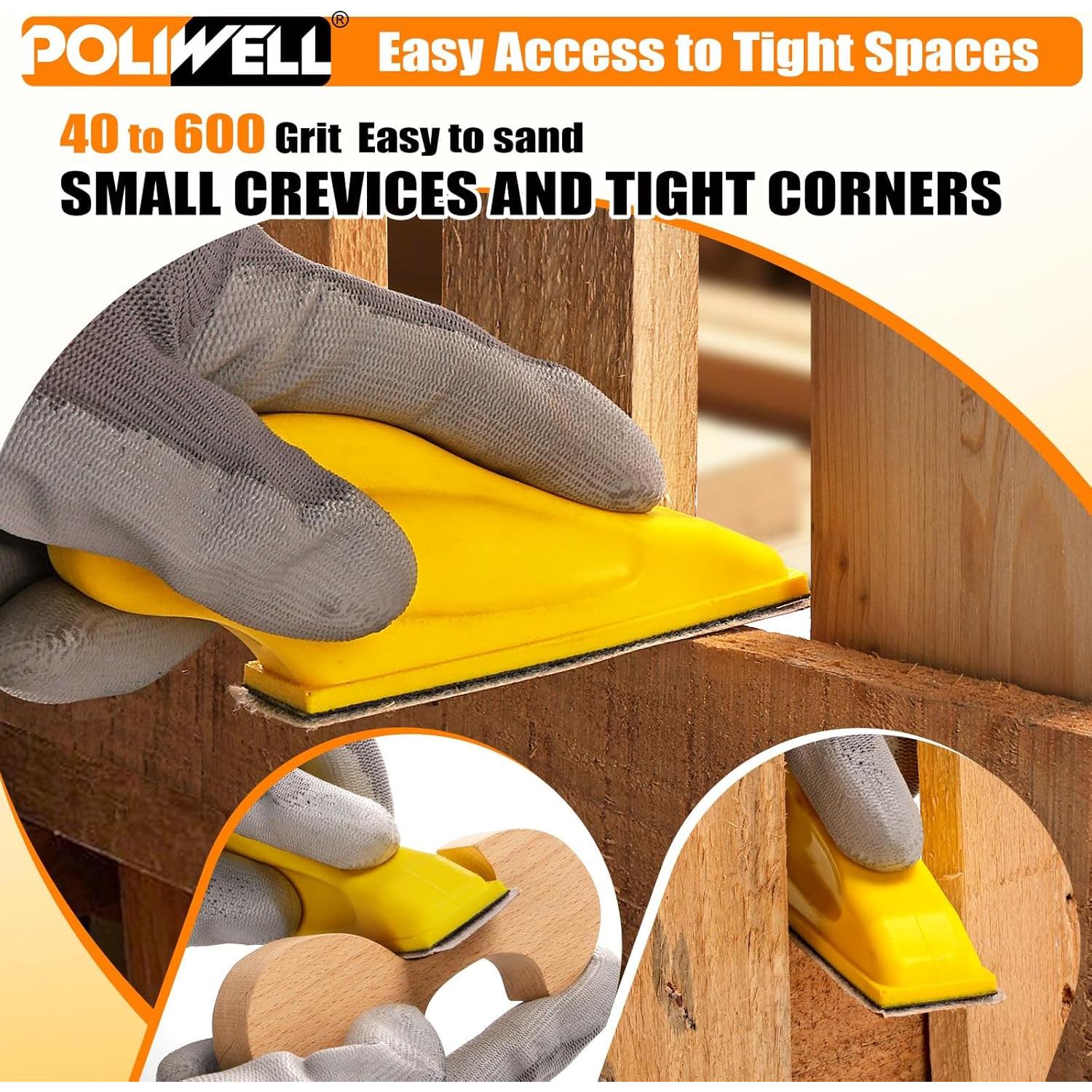 Lijadora Detalle POLIWELL 120 PCS Micro 8.89x2.54 cm