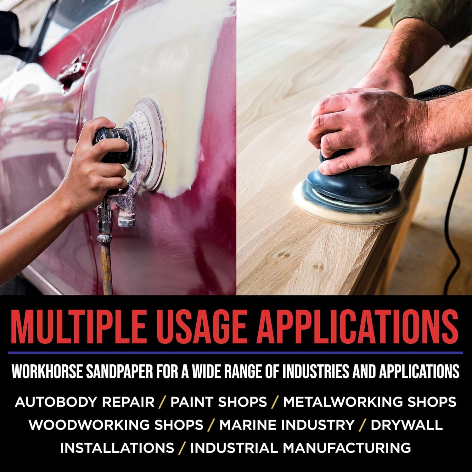 Discos de Lijado 5" Rojo 100 Pzs Granulaciones Variadas