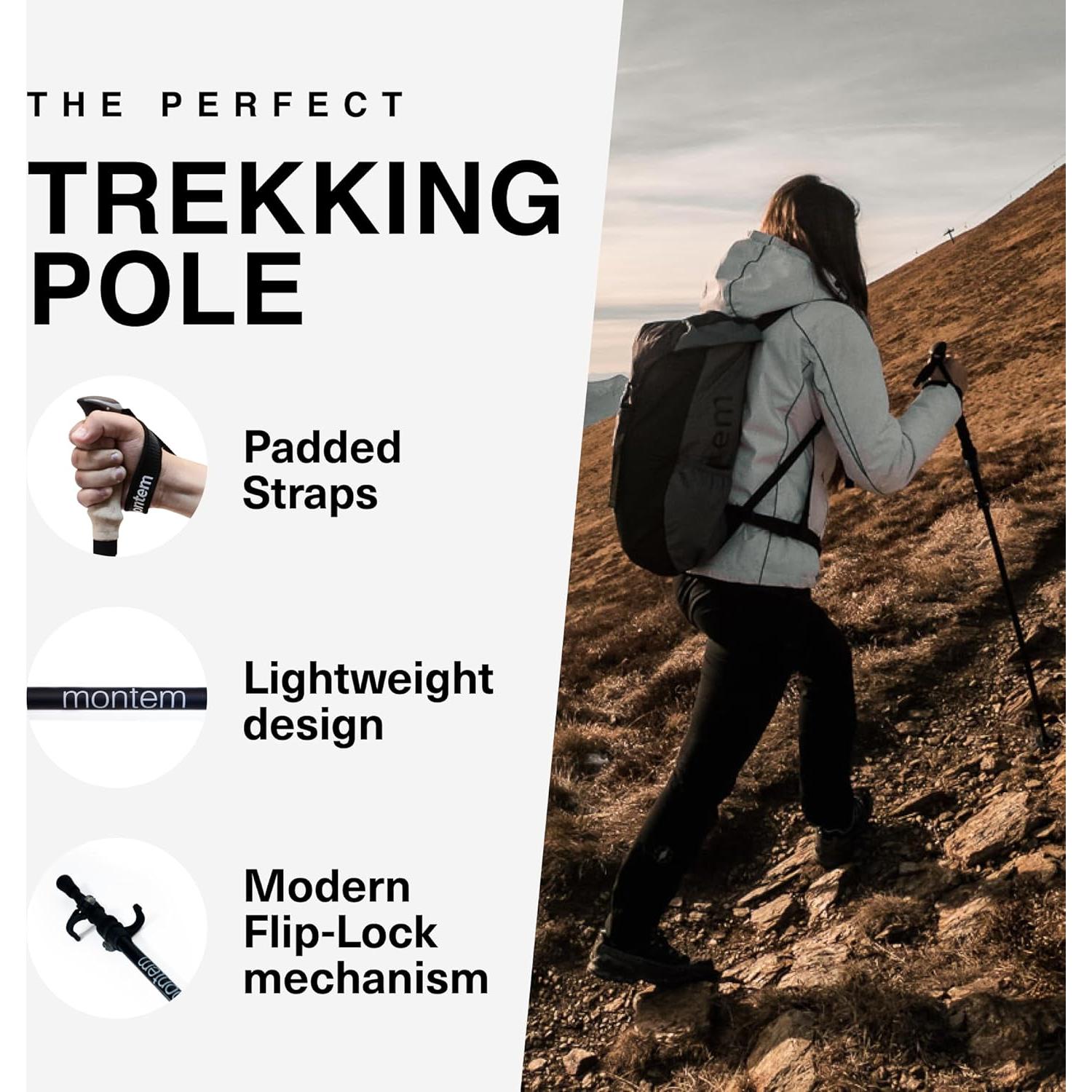 Bastones de Trekking Montem Ultra Strong - Plegables y Livianos