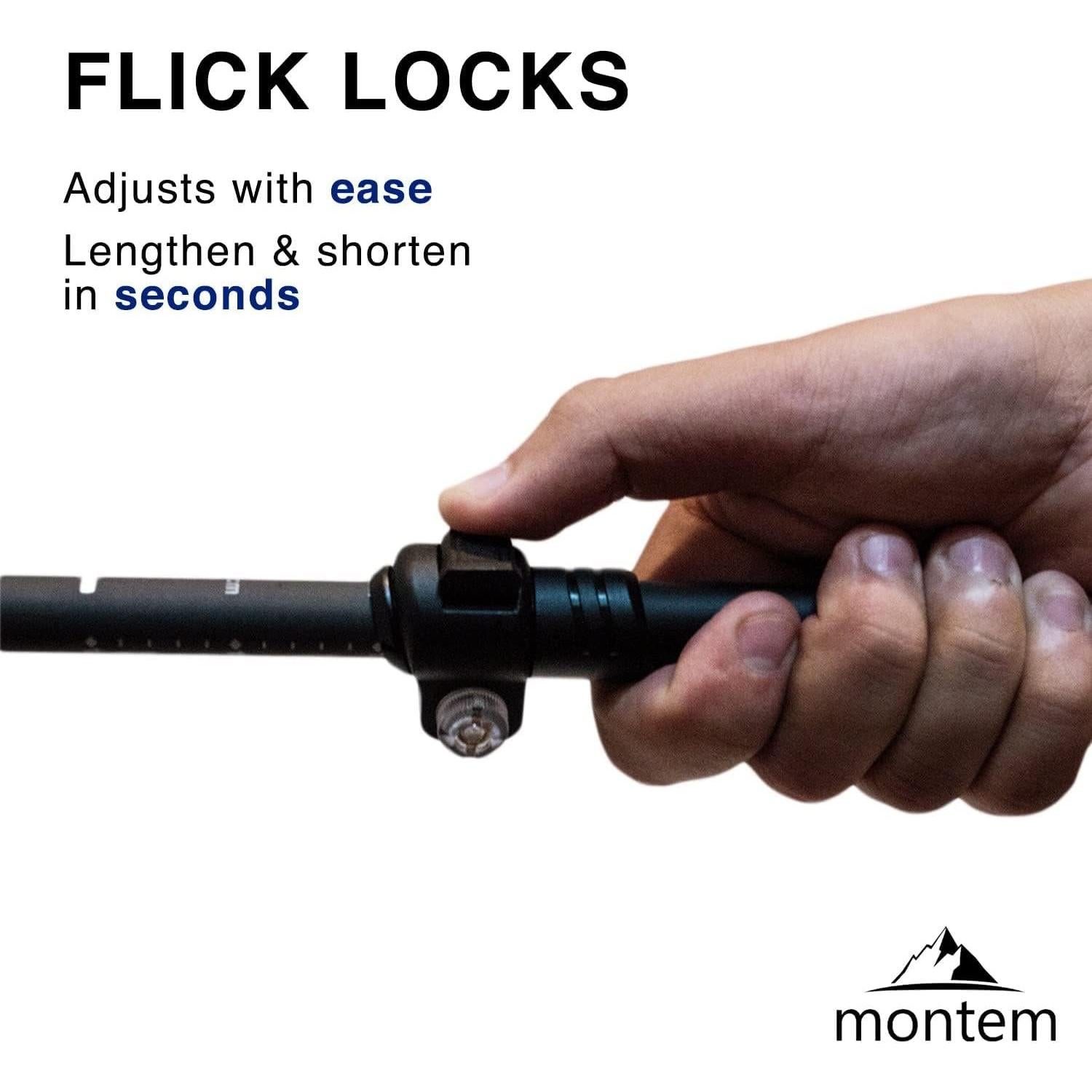 Bastones de Trekking Montem Ultra Strong - Plegables y Livianos