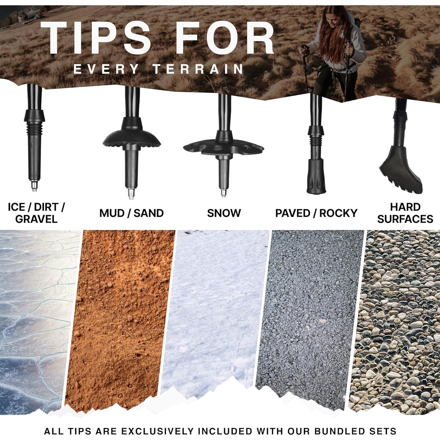 Bastones de Trekking Montem Ultra Strong - Plegables y Livianos