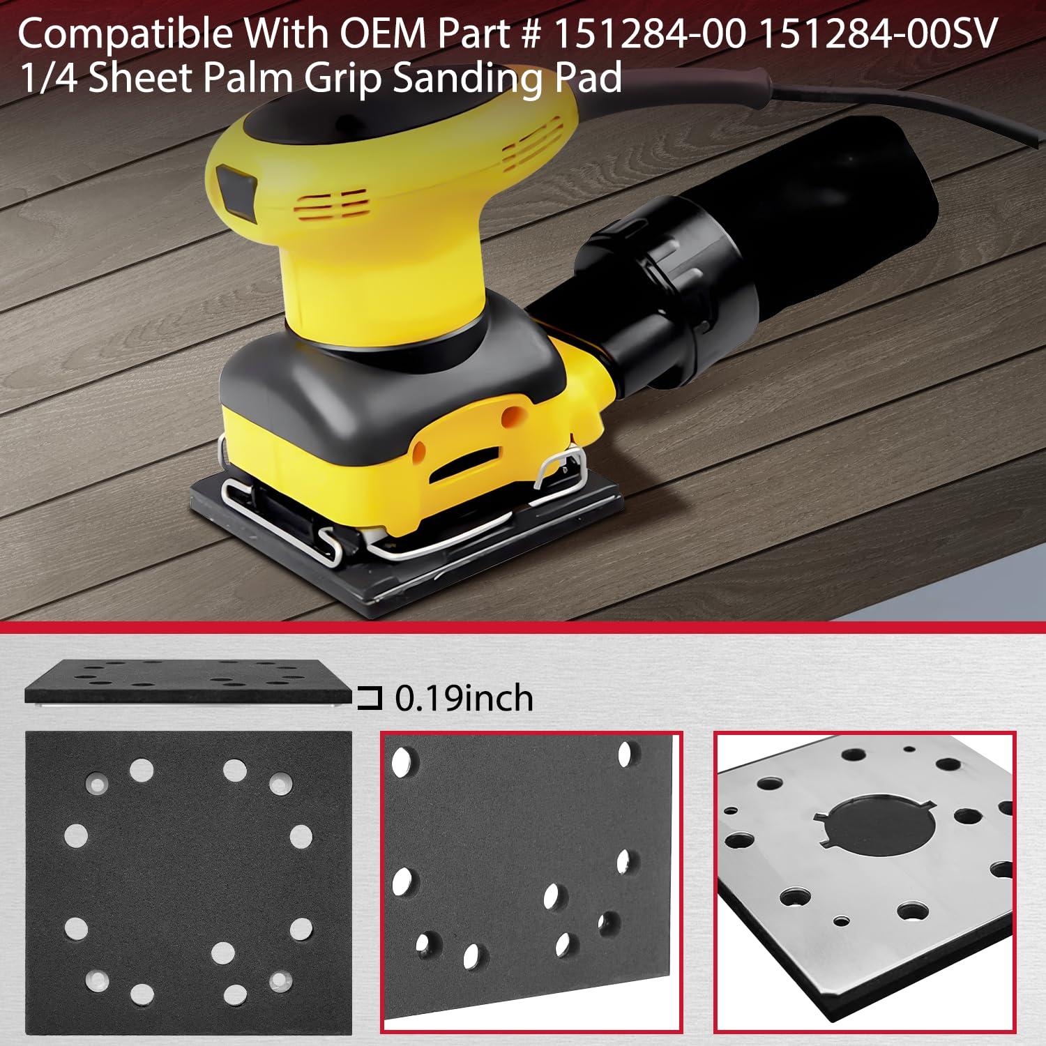 Almohadilla de Lijadora HASMX 1/4" Cuadrada 8 Agujeros