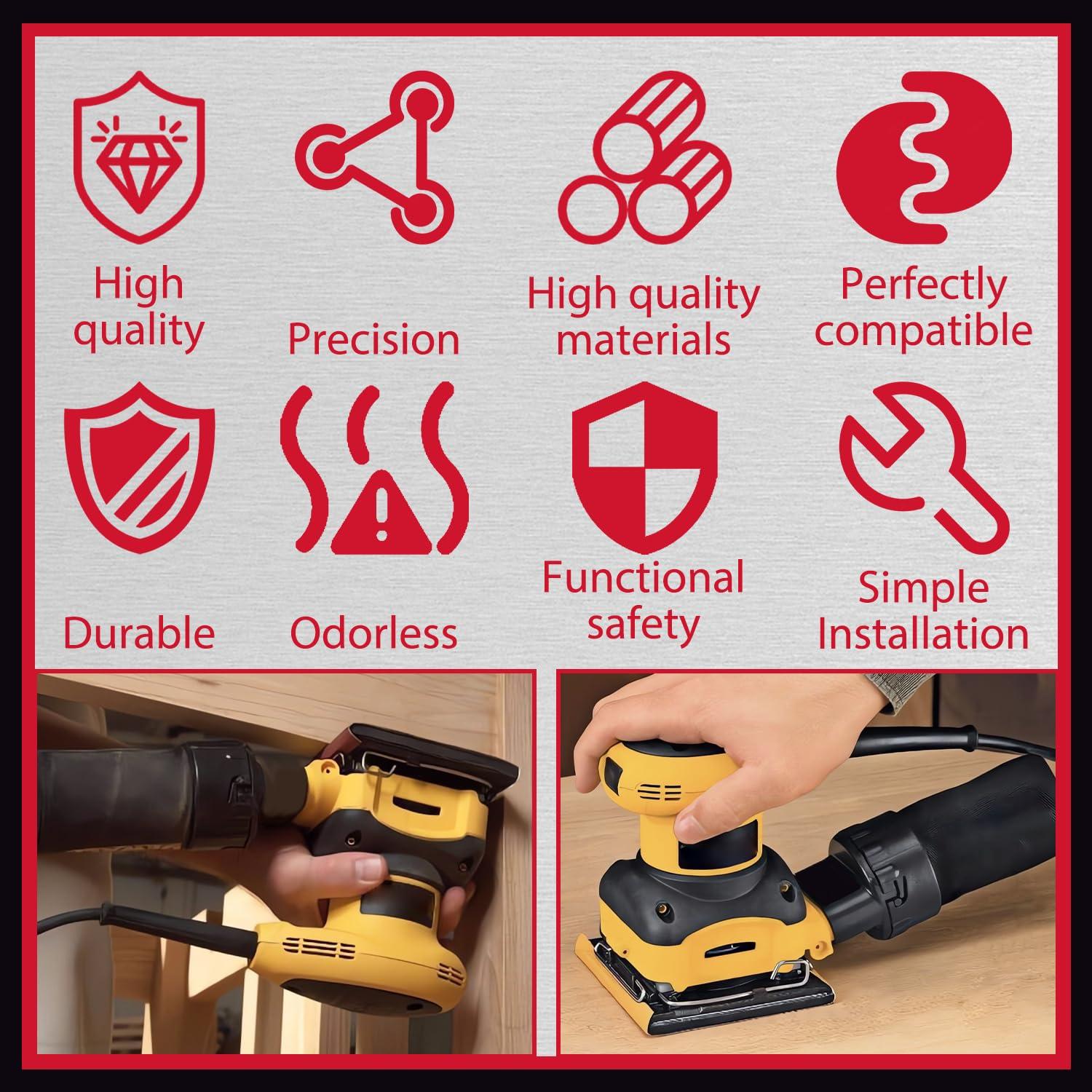 Almohadilla de Lijadora HASMX 1/4" Cuadrada 8 Agujeros